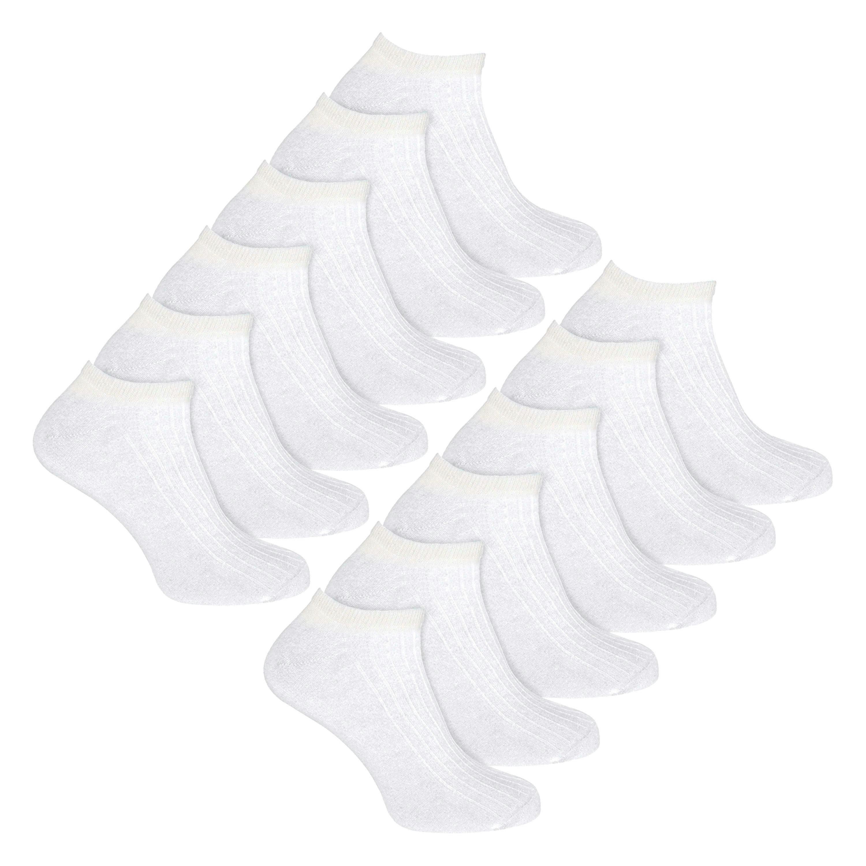 12 Pack Kids 100% Cotton Trainer Socks , view 1 of 5