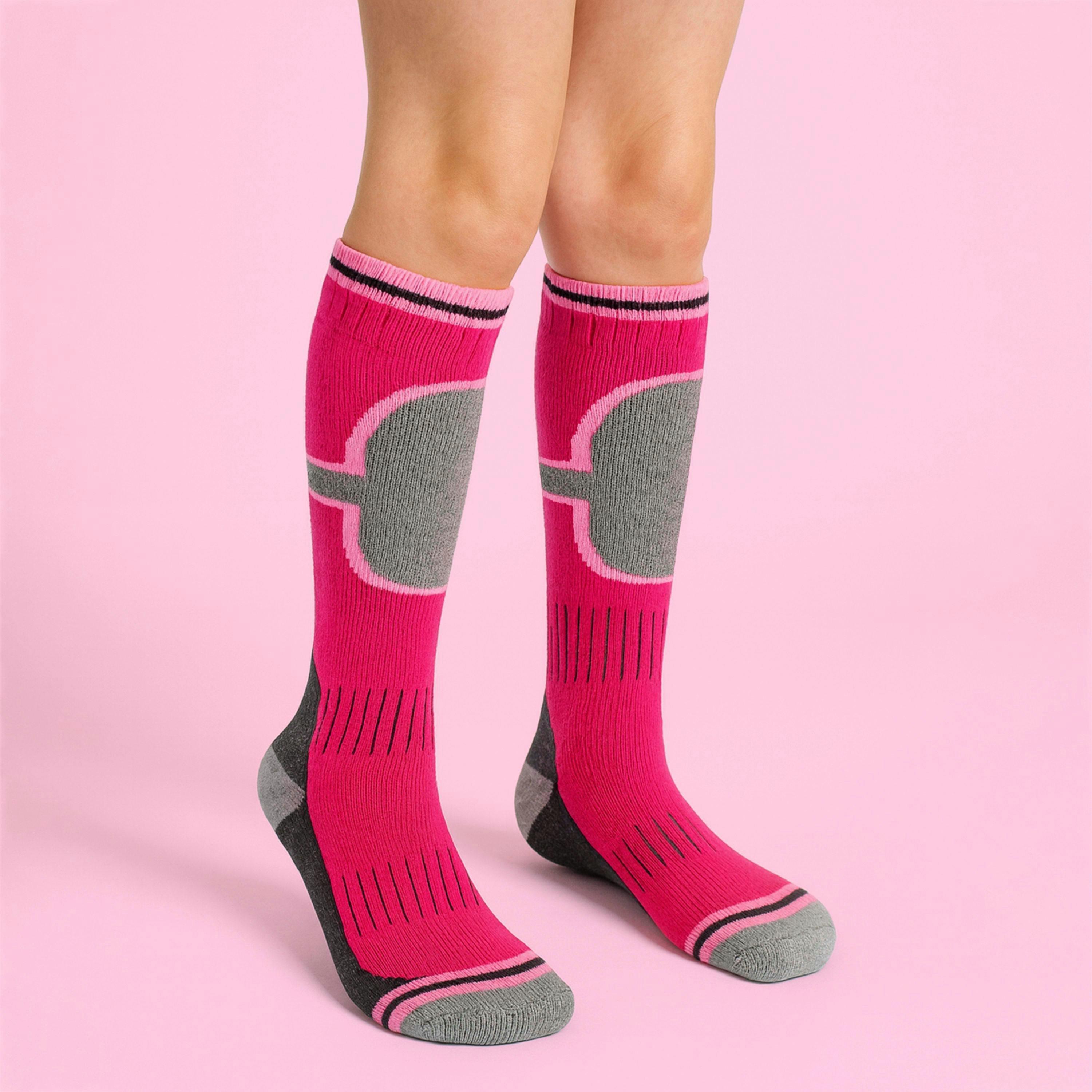 4 Pack Girls Ski Socks | Thermal Winter Cushioned Socks for Kids , view 5 of 5