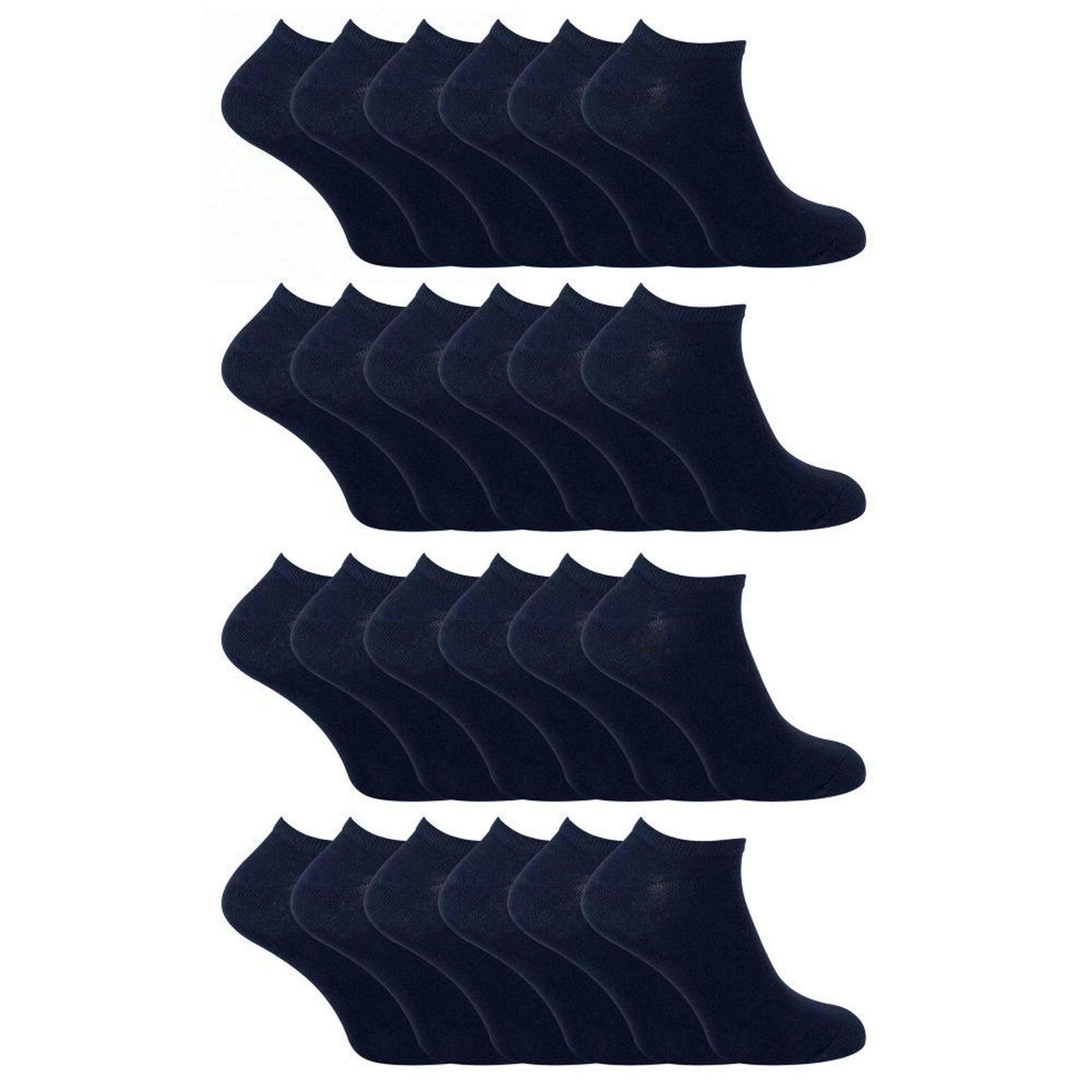 24 Pack Multipack Kids Cotton Trainer Socks for Boys & Girls , view 1 of 5