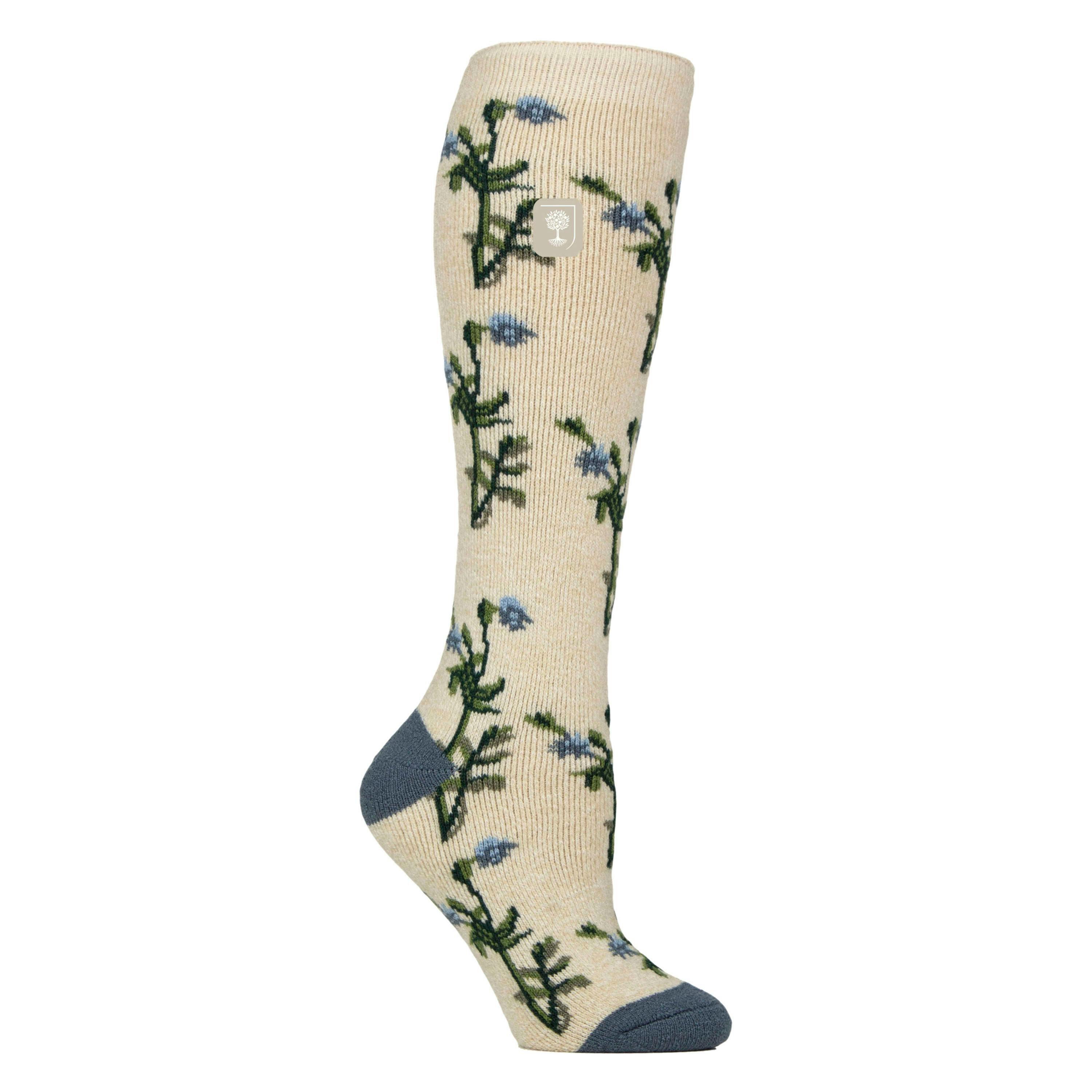 Long Wellington Boots Socks For Women | Floral Welly Socks , view 1 of 5