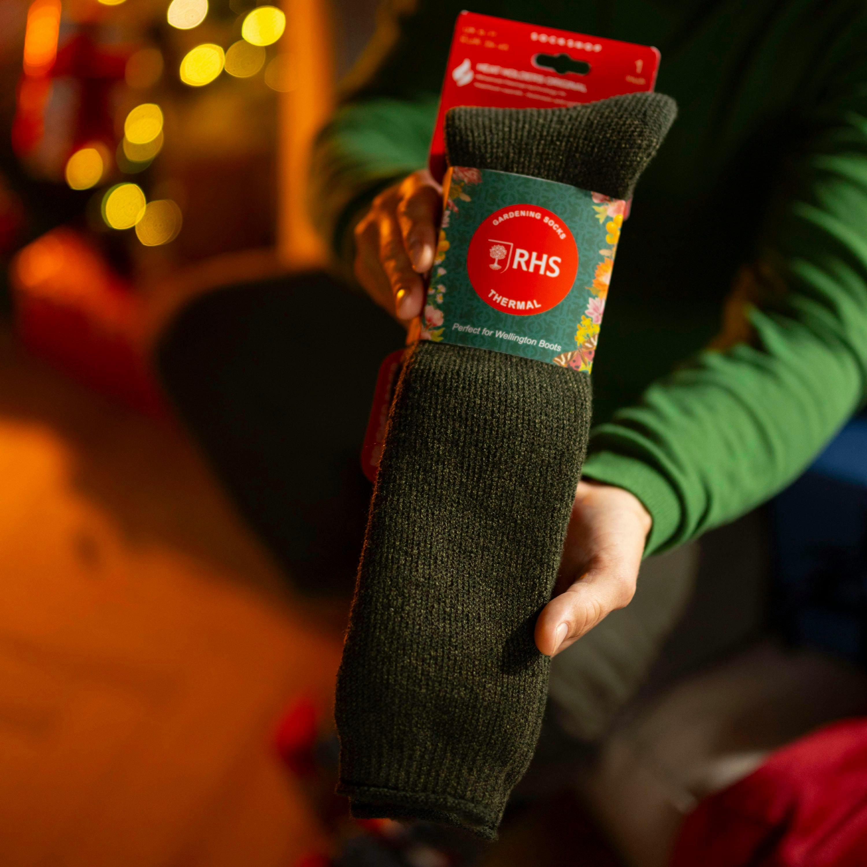 Mens Long Knee High Thermal Wellington Boot Socks , view 5 of 5