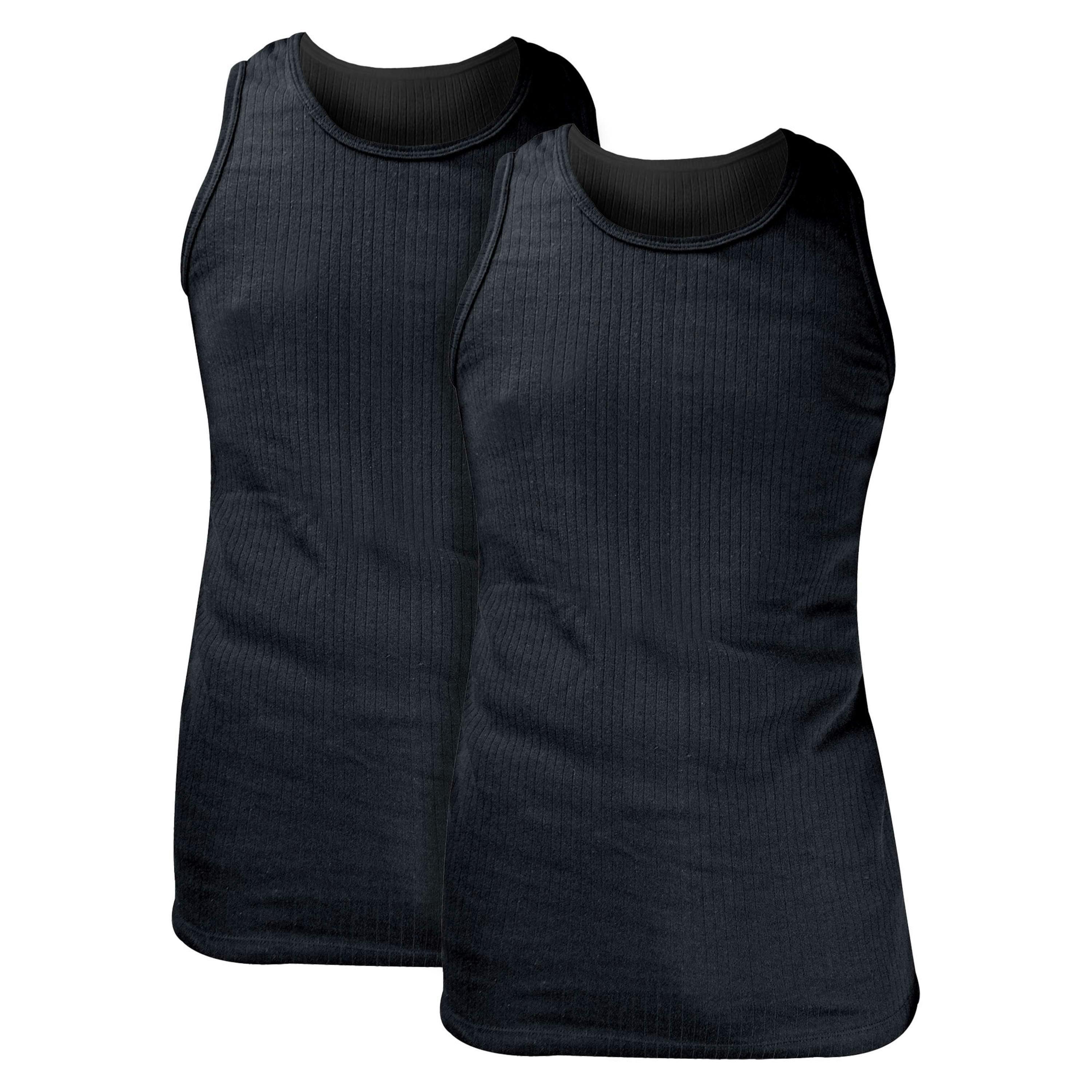 2 Pack Mens Sleeveless Thermal Top for Winter , view 1 of 5