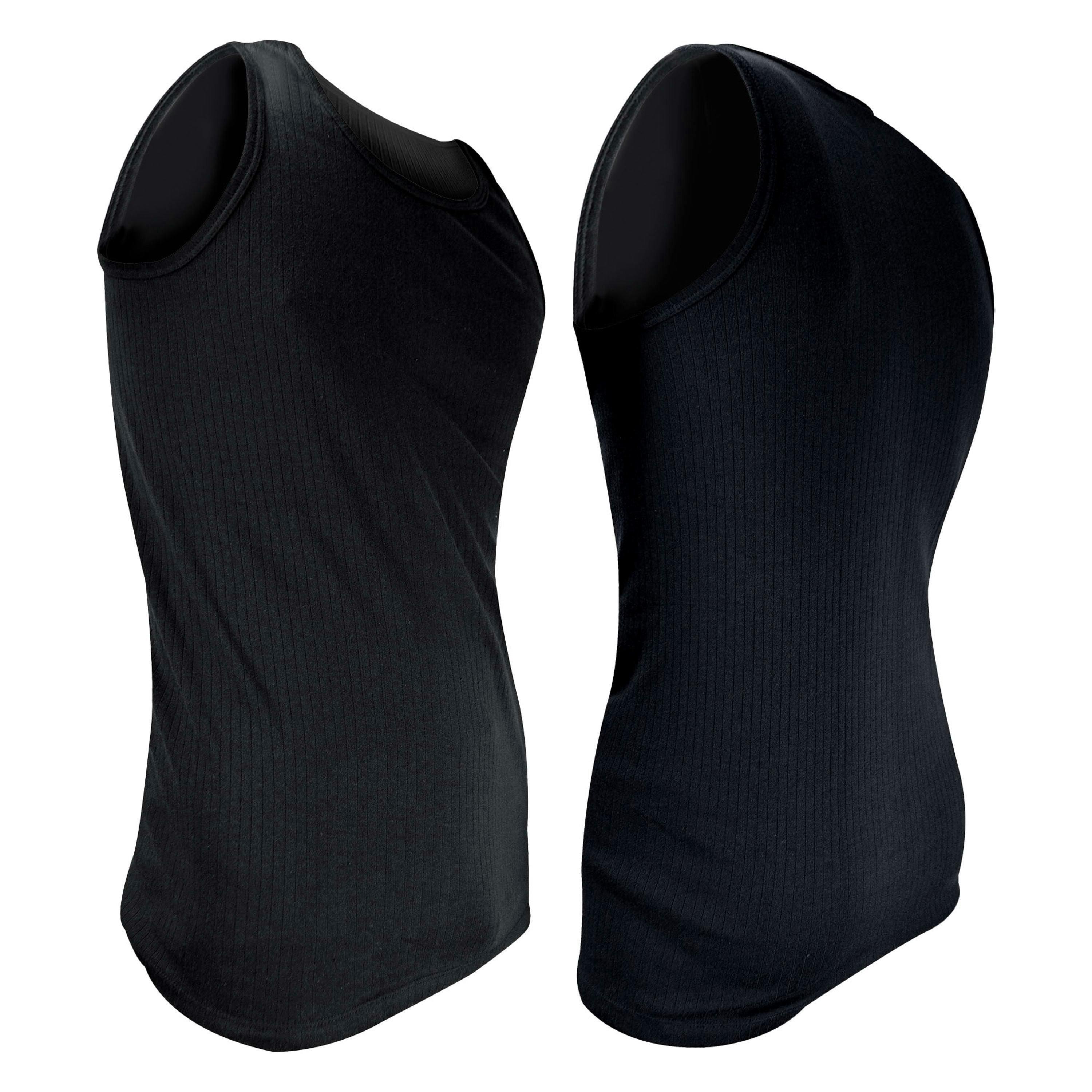 2 Pack Mens Sleeveless Thermal Top for Winter , view 3 of 5