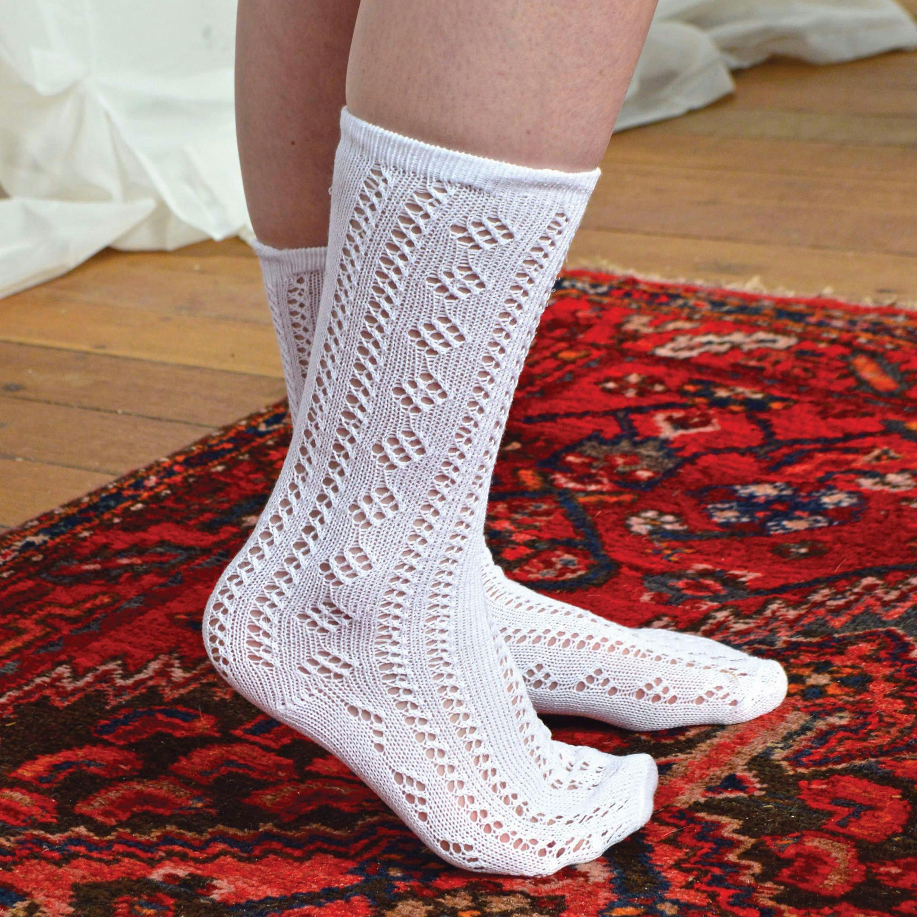 6 Pair Soft Cotton Rich Knee High White Uniform Kids Socks for School , view 3 of 5