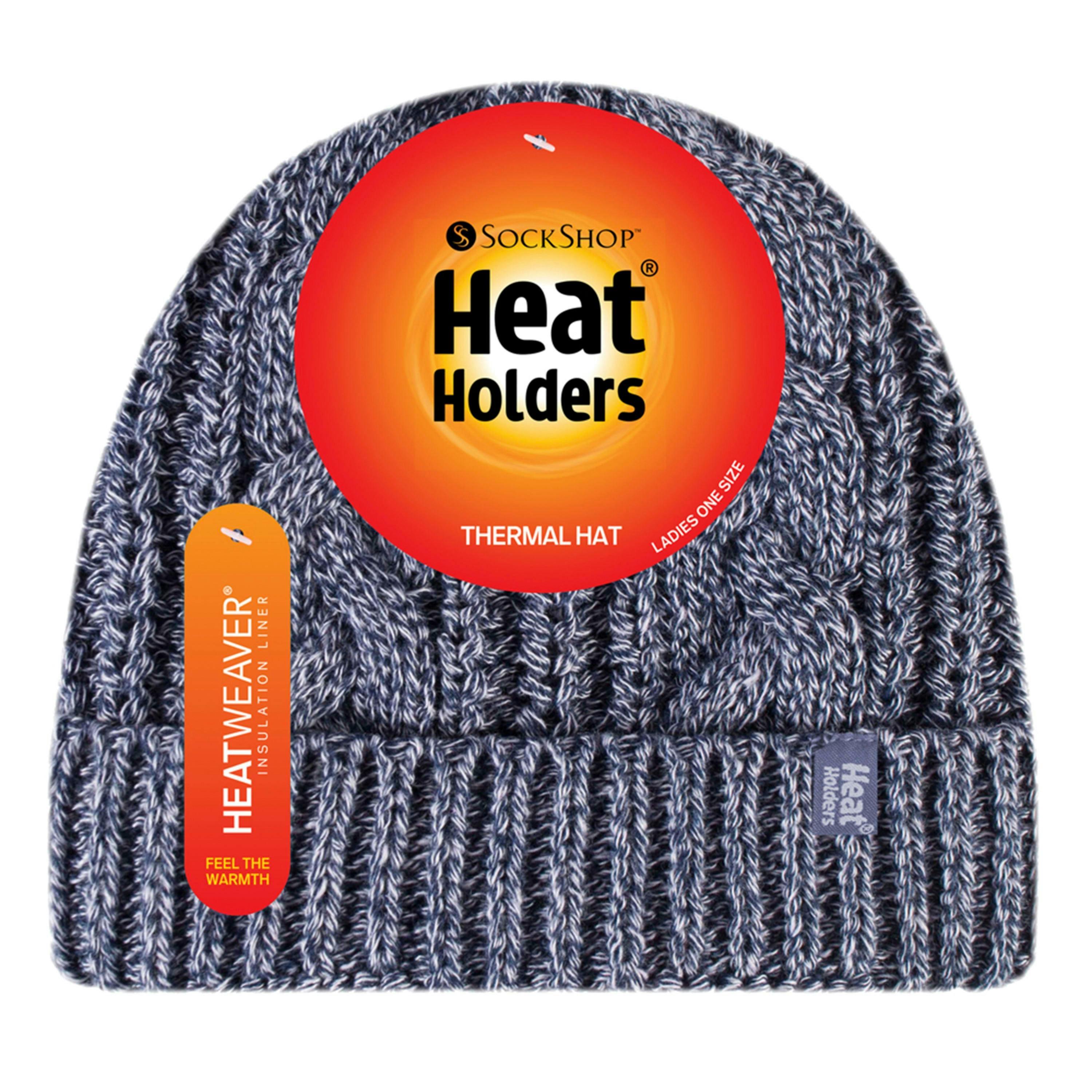 Ladies Cable Turnover Warm Thermal Beanie Hat , view 2 of 5
