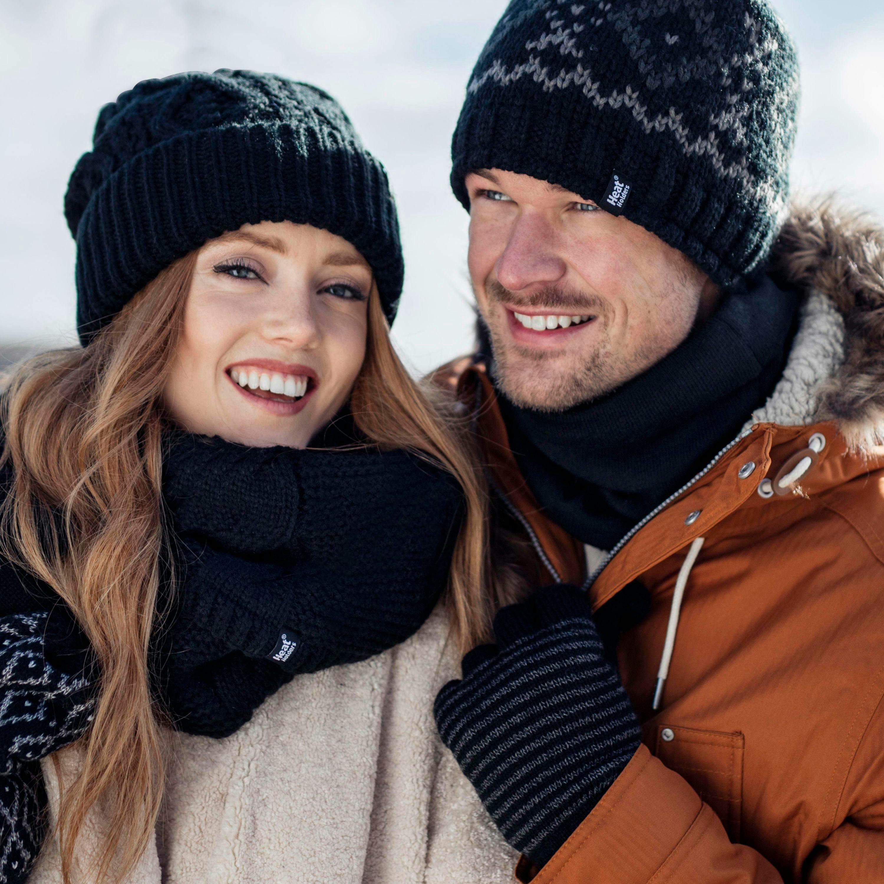 Ladies Cable Turnover Warm Thermal Beanie Hat , view 4 of 5