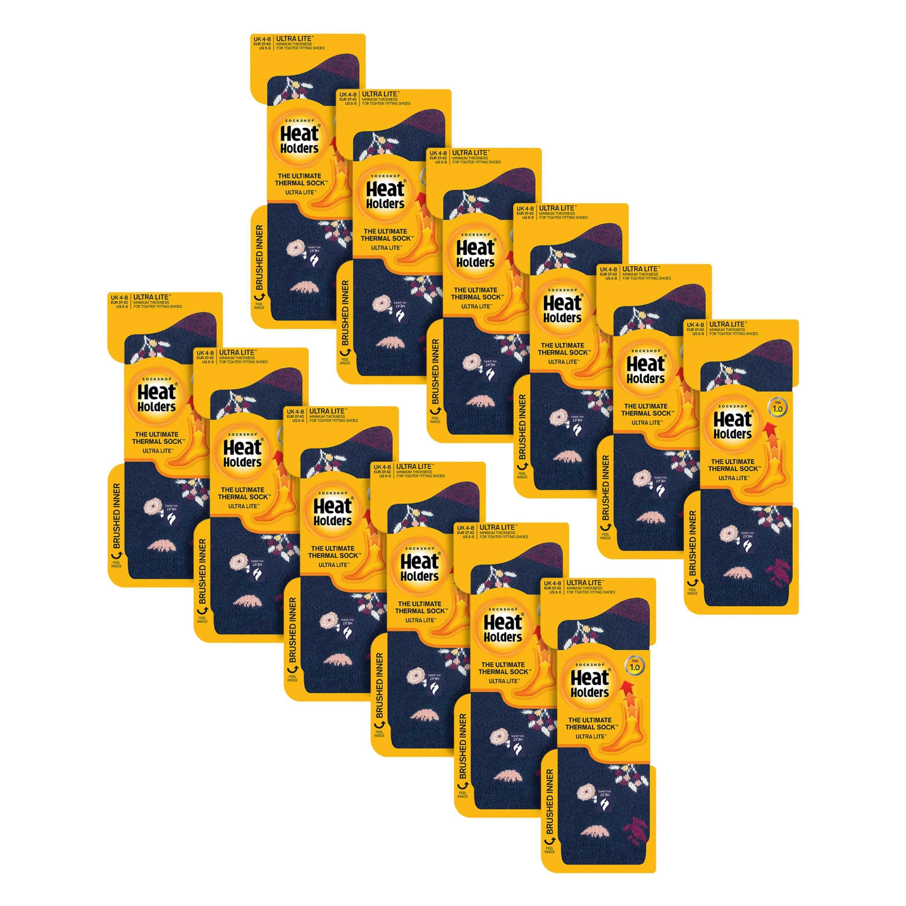 12 Pairs Ladies Ultra Lite Soft Thermal Socks , view 2 of 4