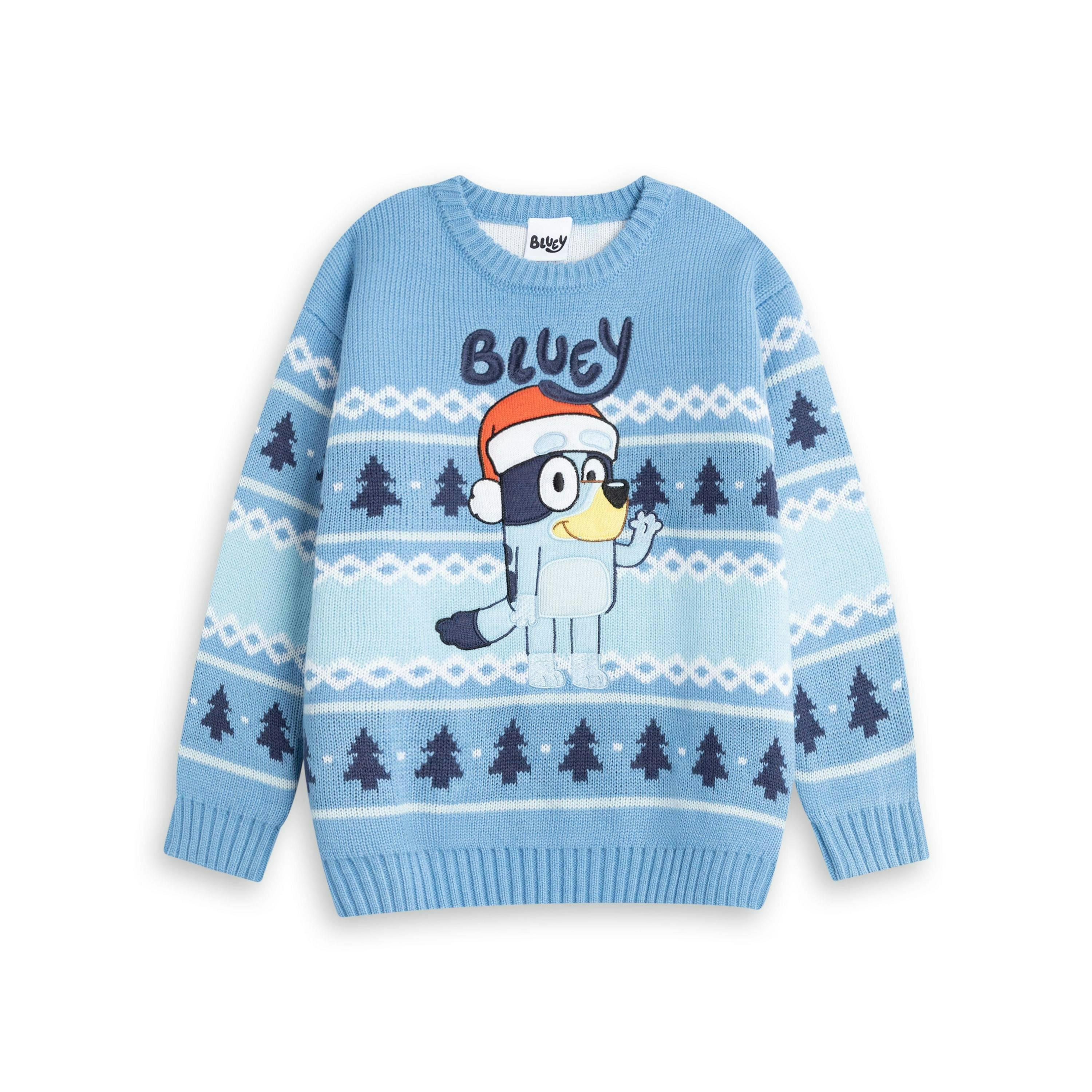 Bluey Boys Blue Character Christmas Jumper by Vanilla Underground , view 1 of 1