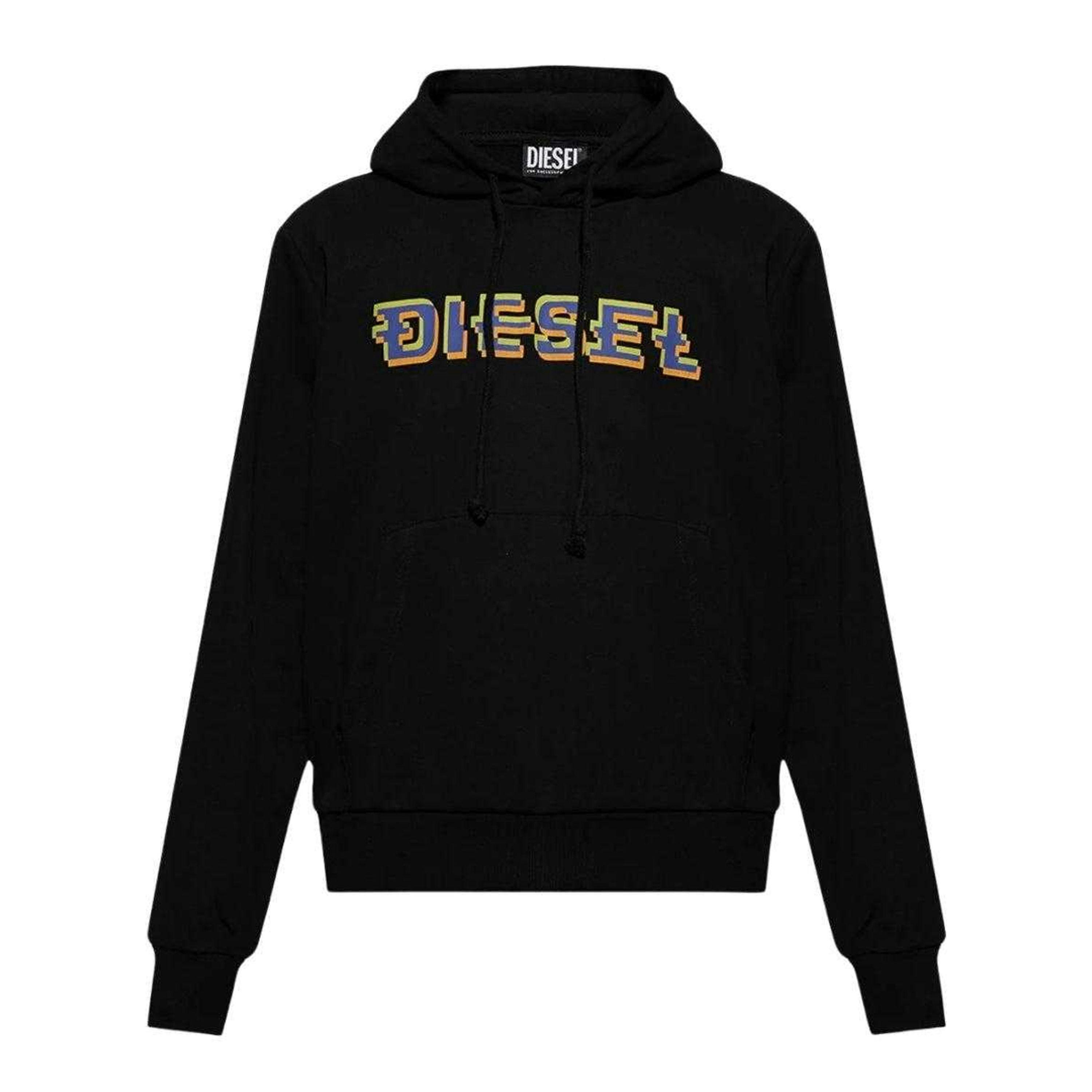 Diesel Mens Pixel Logo Hoodie , view 1 of 2