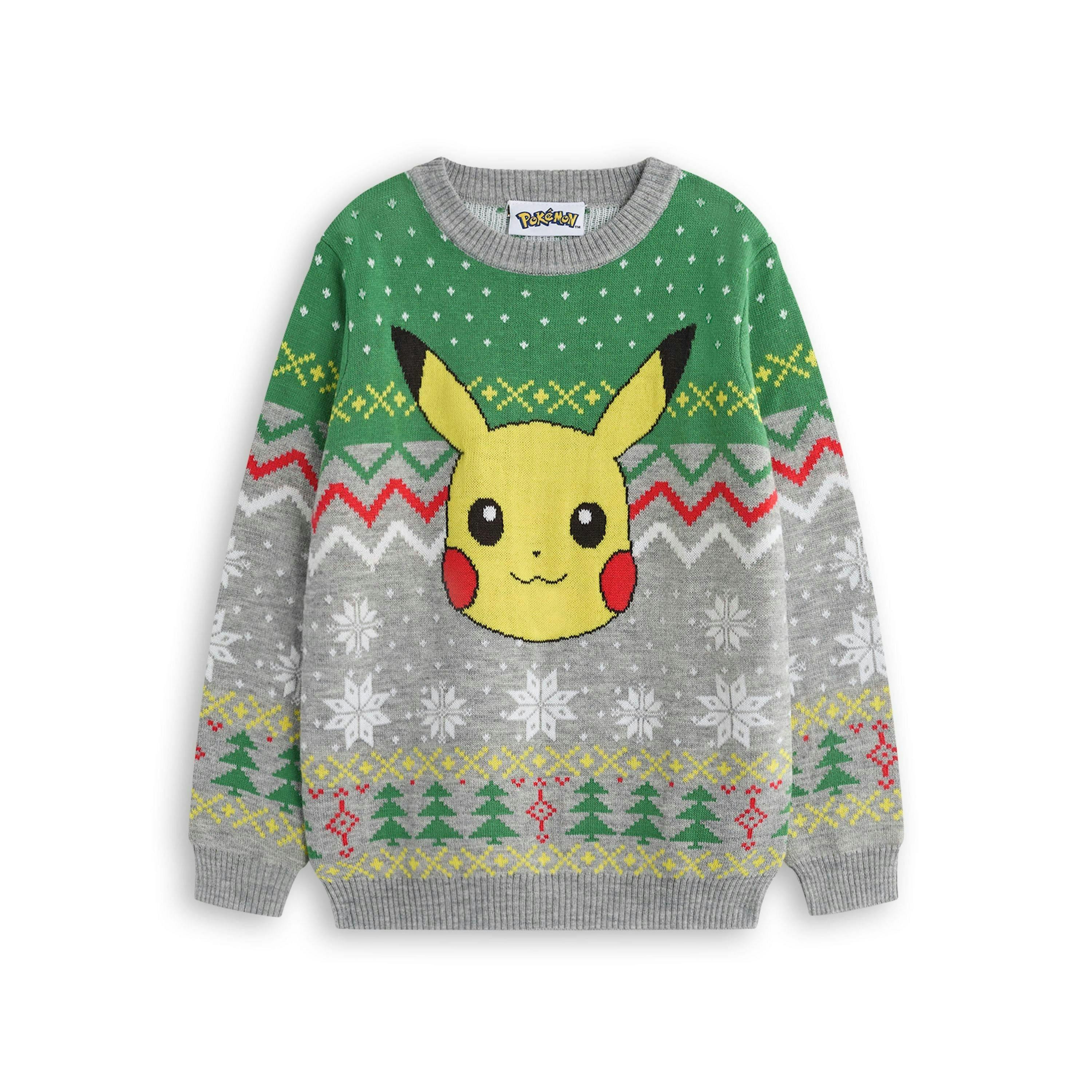 Pokemon Boys Grey Pikachu Christmas Jumper [dis] by Vanilla Underground , view 1 of 1