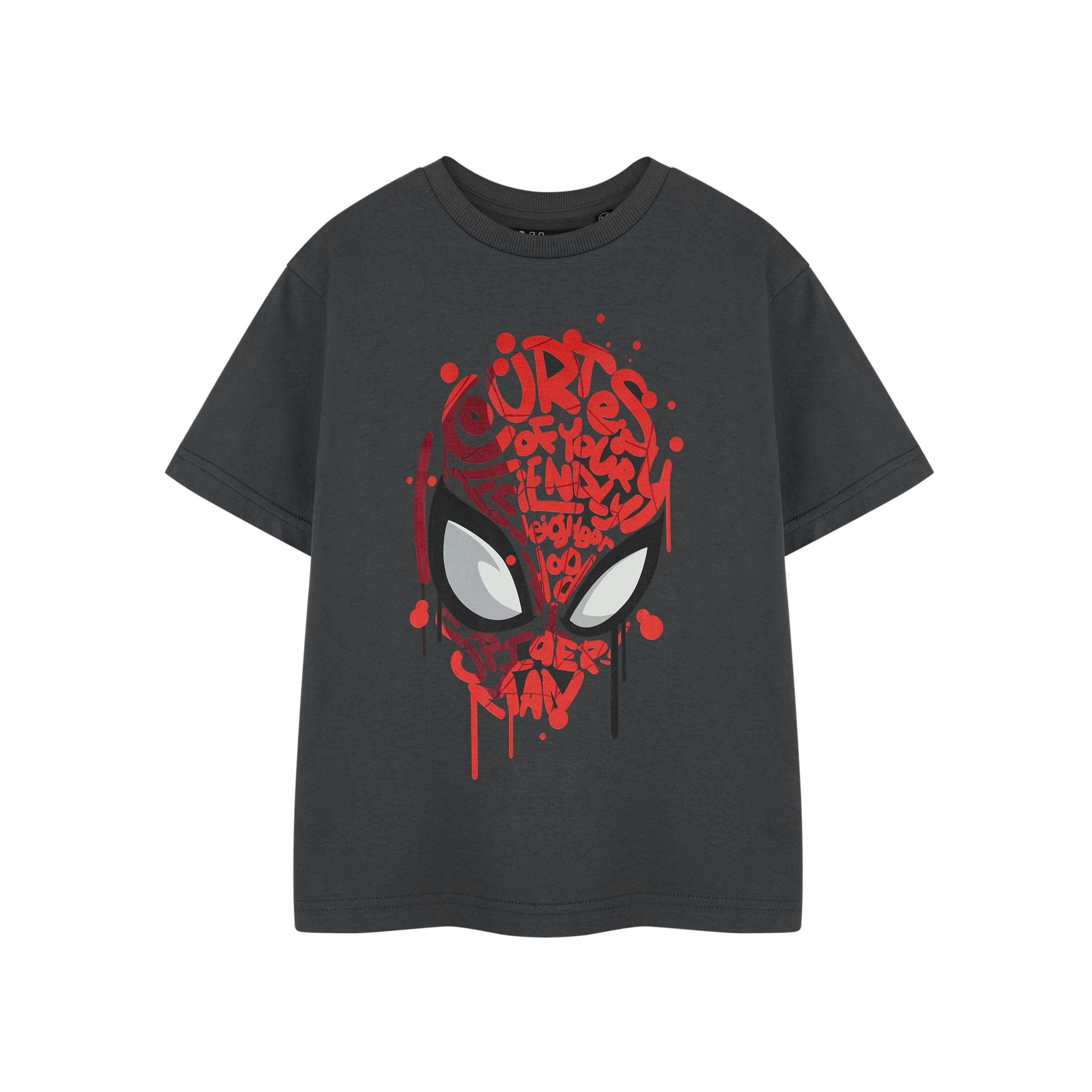 Marvel Boys Grey Friendly Neighbourhood Kids Short Sleeved T-Shirt by Vanilla Underground , view 1 of 1