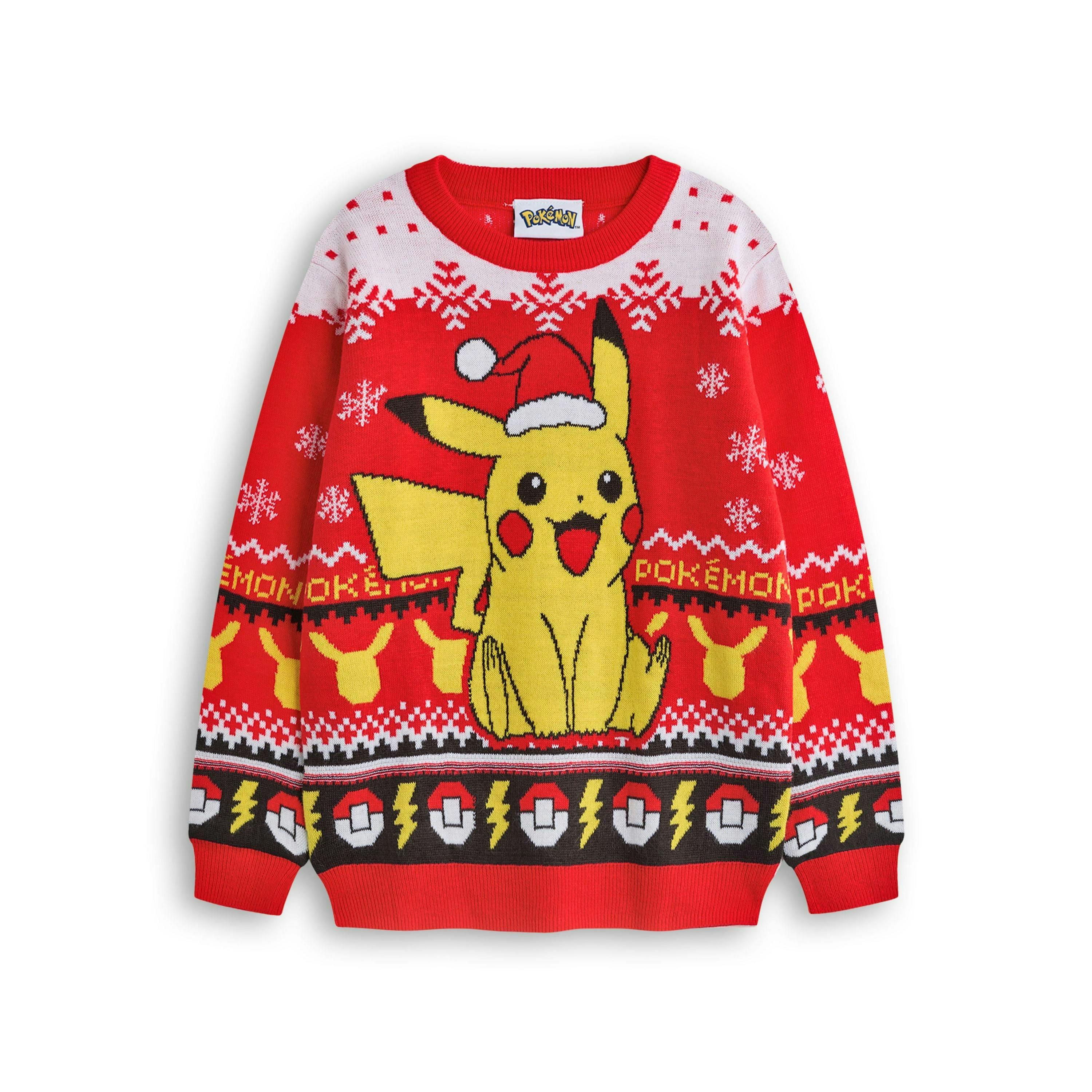 Pokemon Boys Red Pikachu Christmas Jumper [dis] by Vanilla Underground , view 1 of 1
