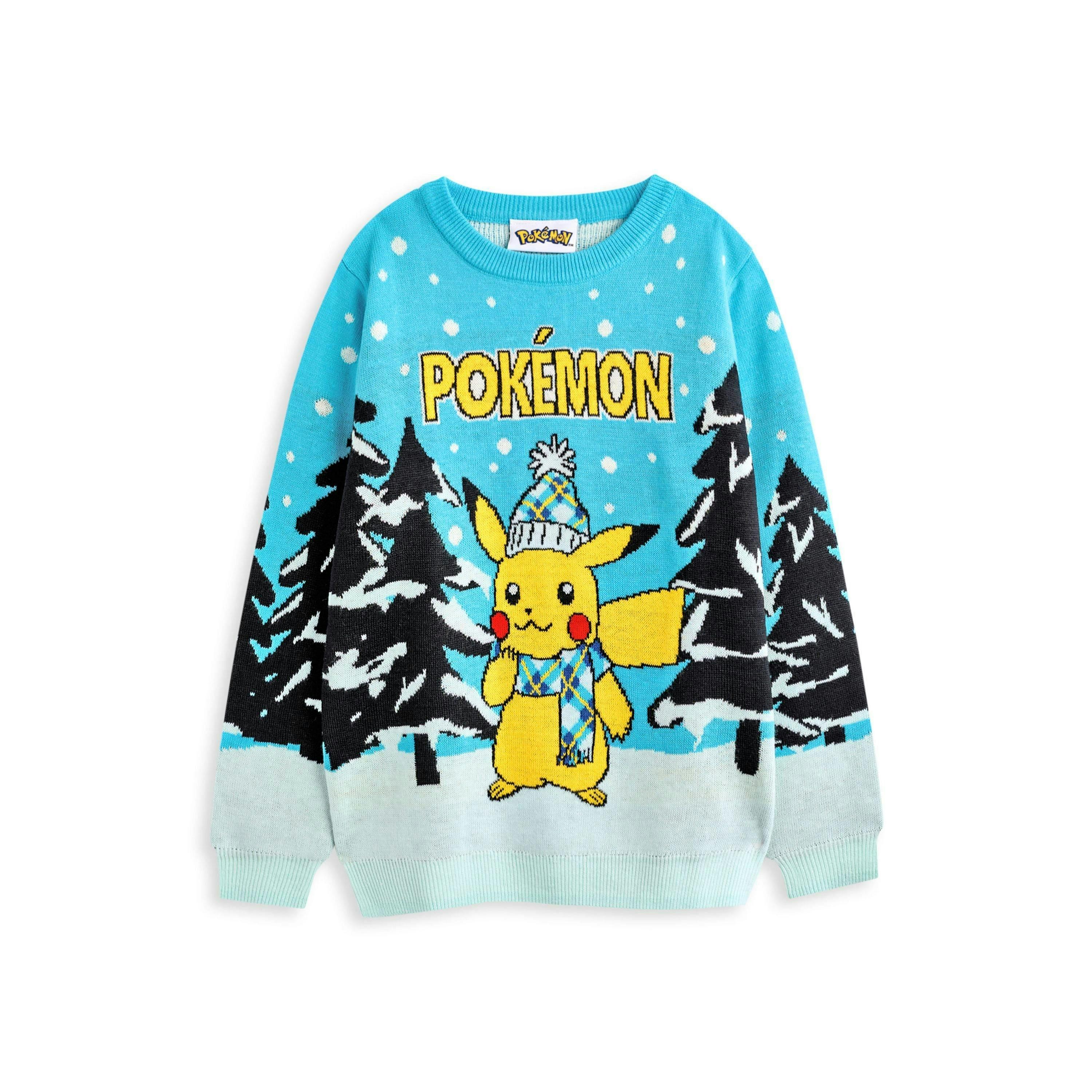 Pokemon Boys Blue Pikachu Christmas Jumper by Vanilla Underground , view 1 of 1