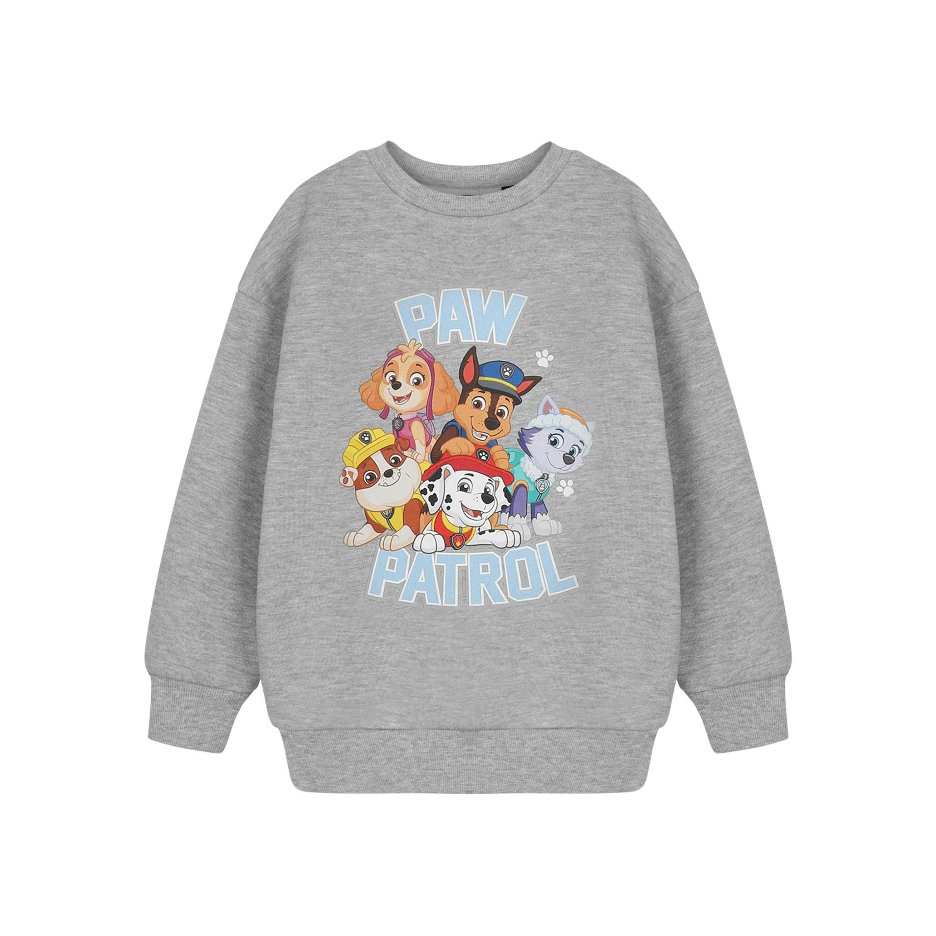 Paw Patrol Unisex Kids Grey College Sweatshirt by Vanilla Underground , view 1 of 1