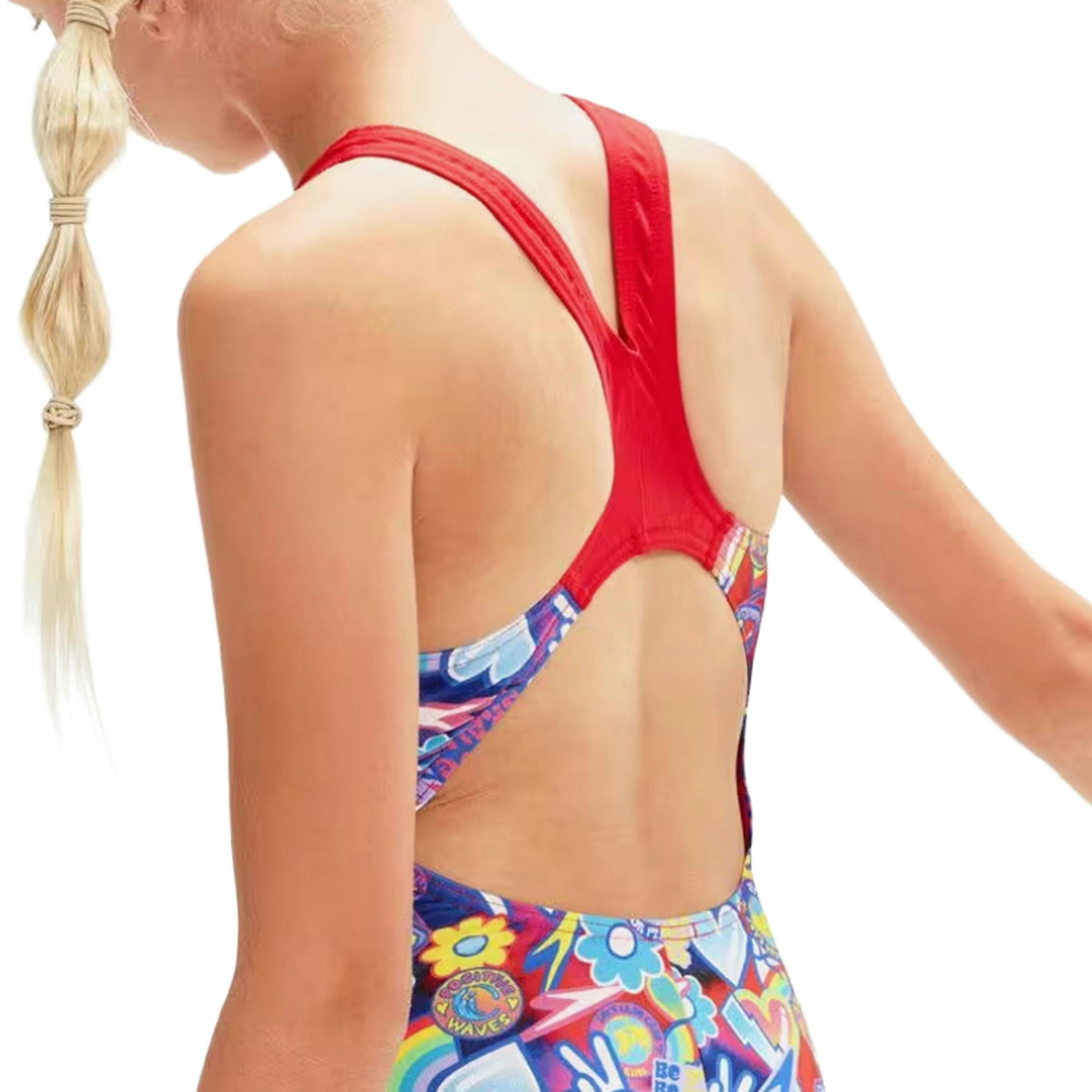 Speedo Girls Digital Splashback One Piece Swimsuit , view 4 of 4