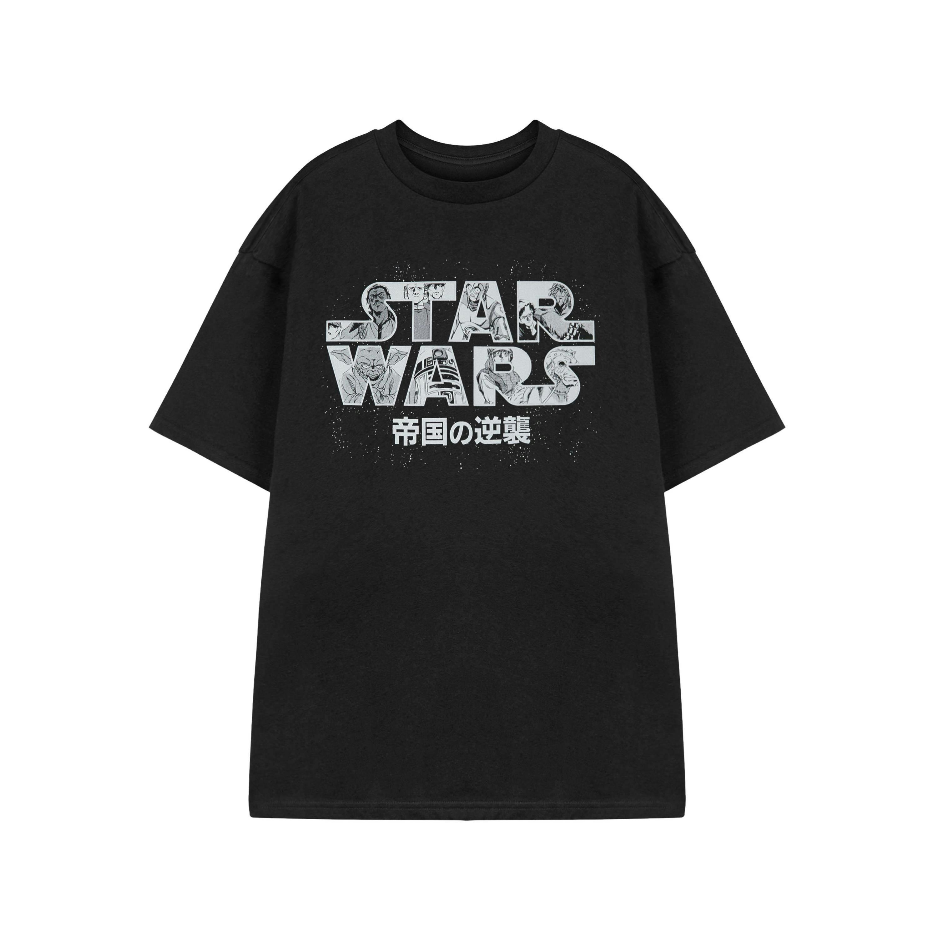 Star Wars Mens Black Logo Short Sleeved T-Shirt by Vanilla Underground , view 1 of 1