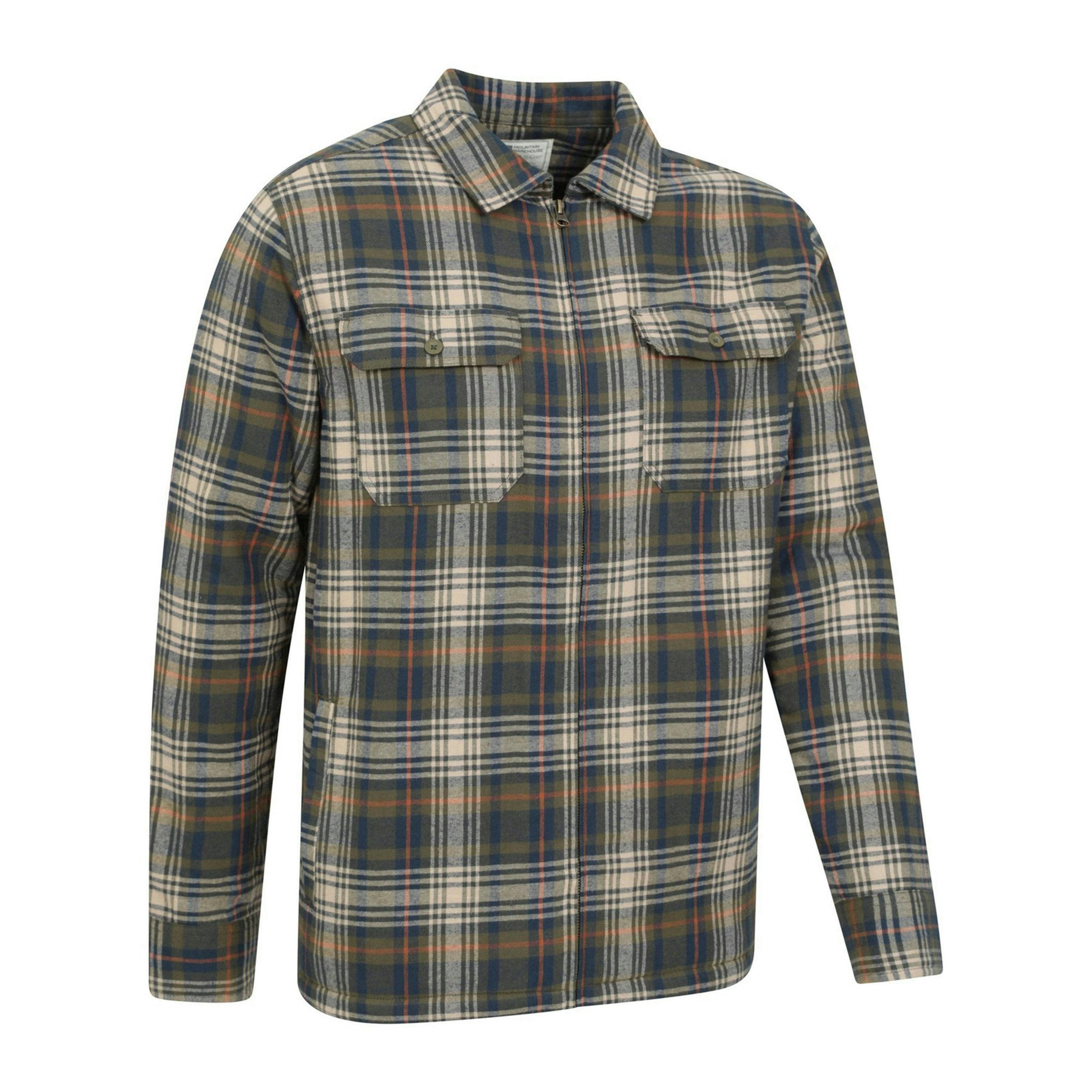 Mountain Warehouse Mens Stream II Flannel Lined Shirt , view 3 of 3