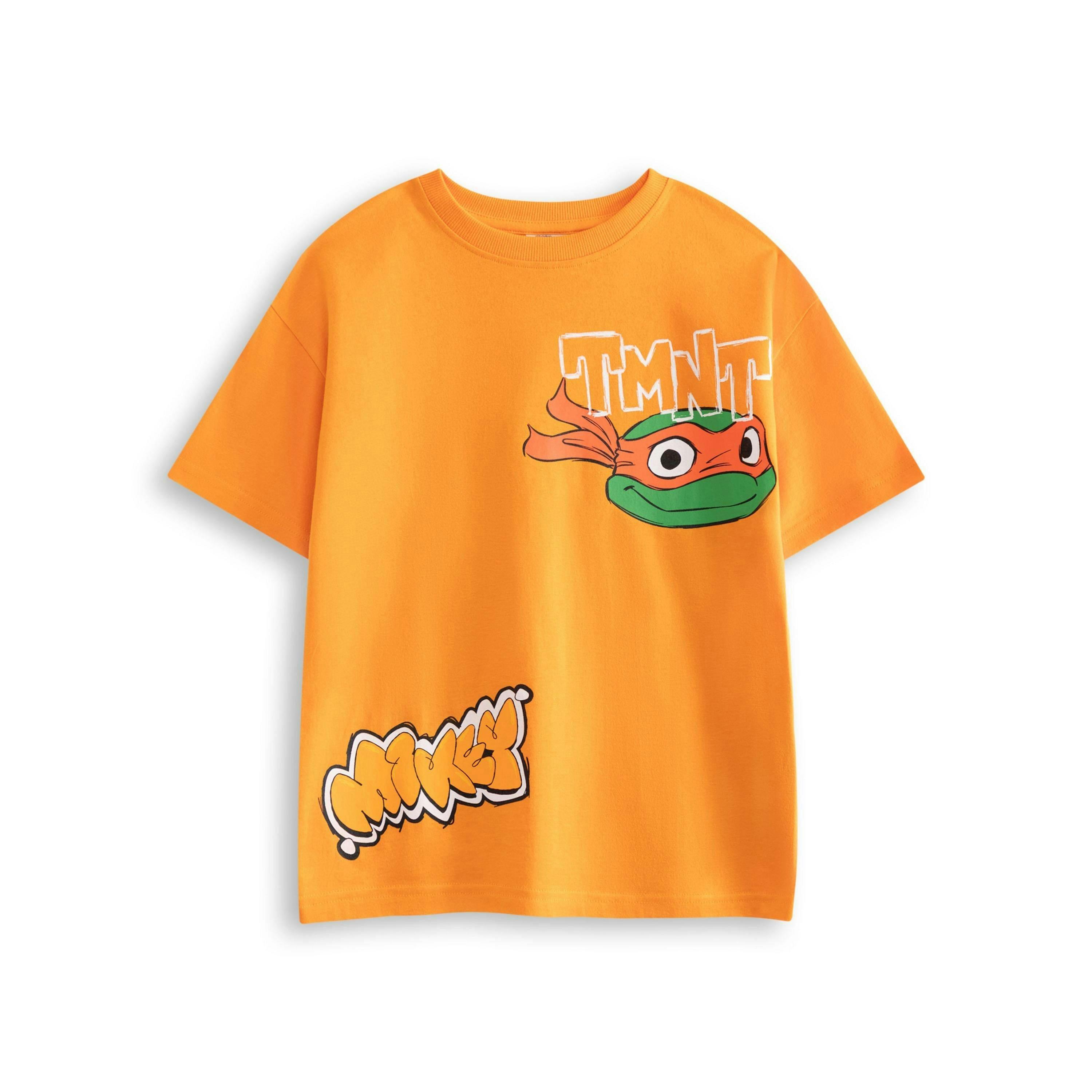 Teenage Mutant Ninja Turtles Boys Orange Mikey Short Sleeved T-Shirt by Vanilla Underground , view 1 of 1