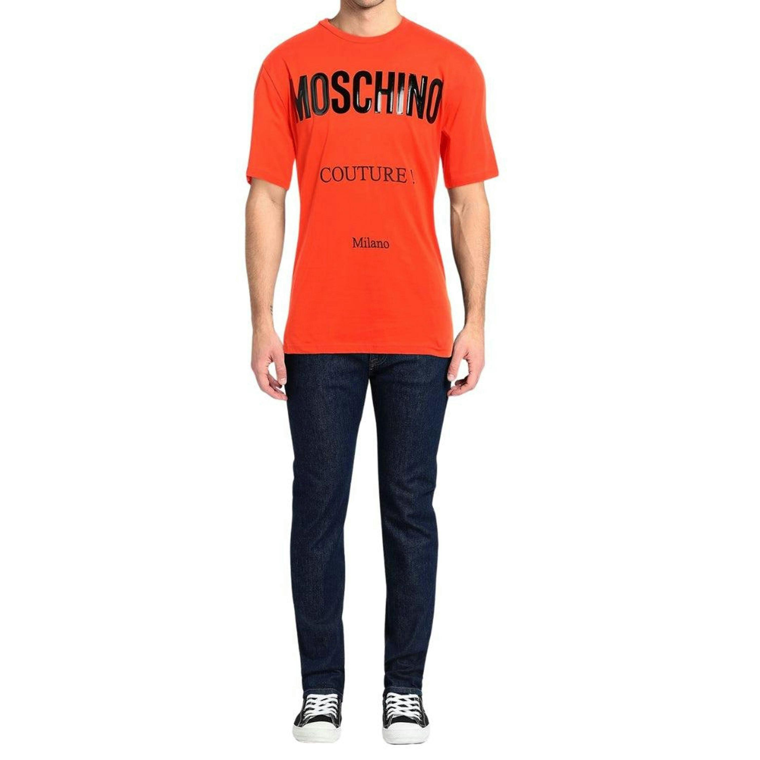 Moschino Mens Couture Gloss Logo T-Shirt , view 3 of 4
