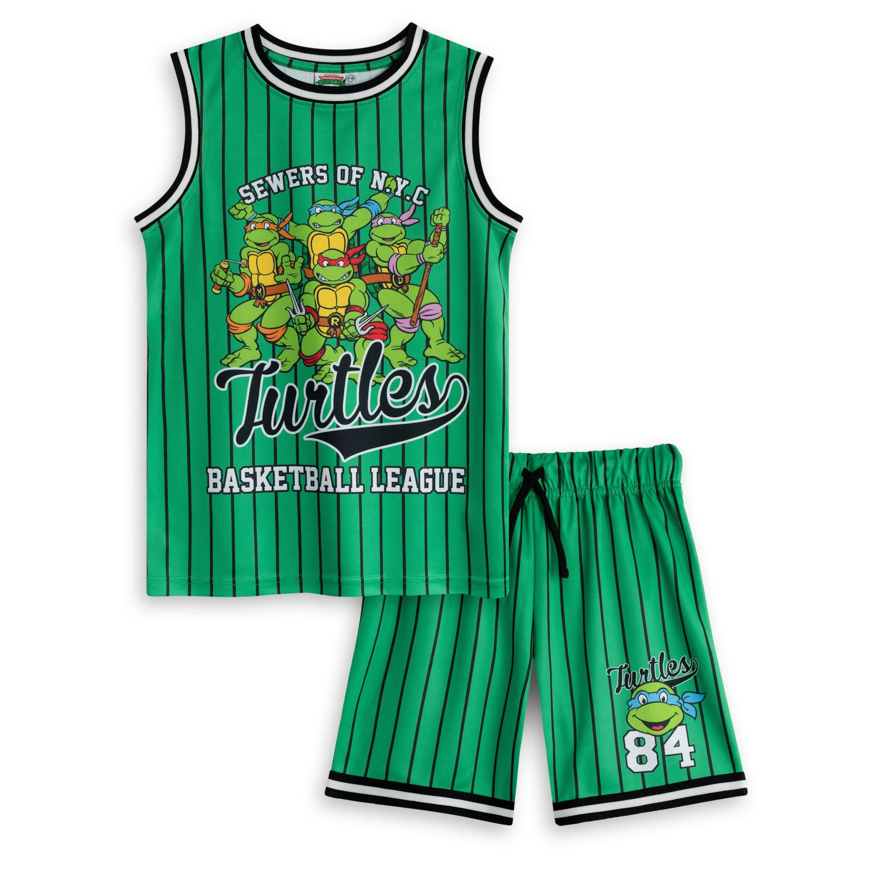 Teenage Mutant Ninja Turtles Boys Green Sewers of N.Y.C 2 Piece Basketball Set by Vanilla Underground , view 1 of 1