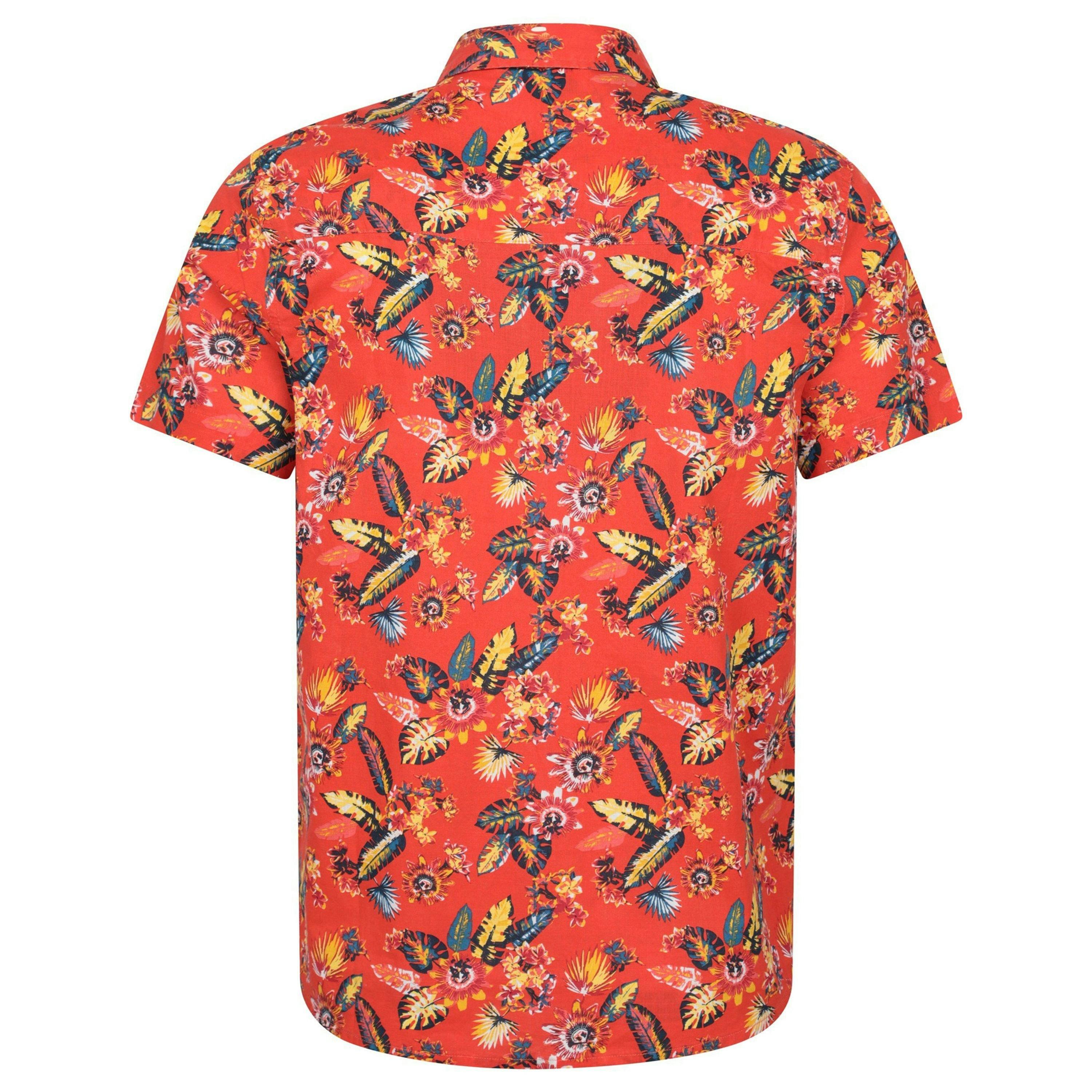 Mountain Warehouse Mens Tropical Leaves Short-Sleeved Shirt , view 2 of 4