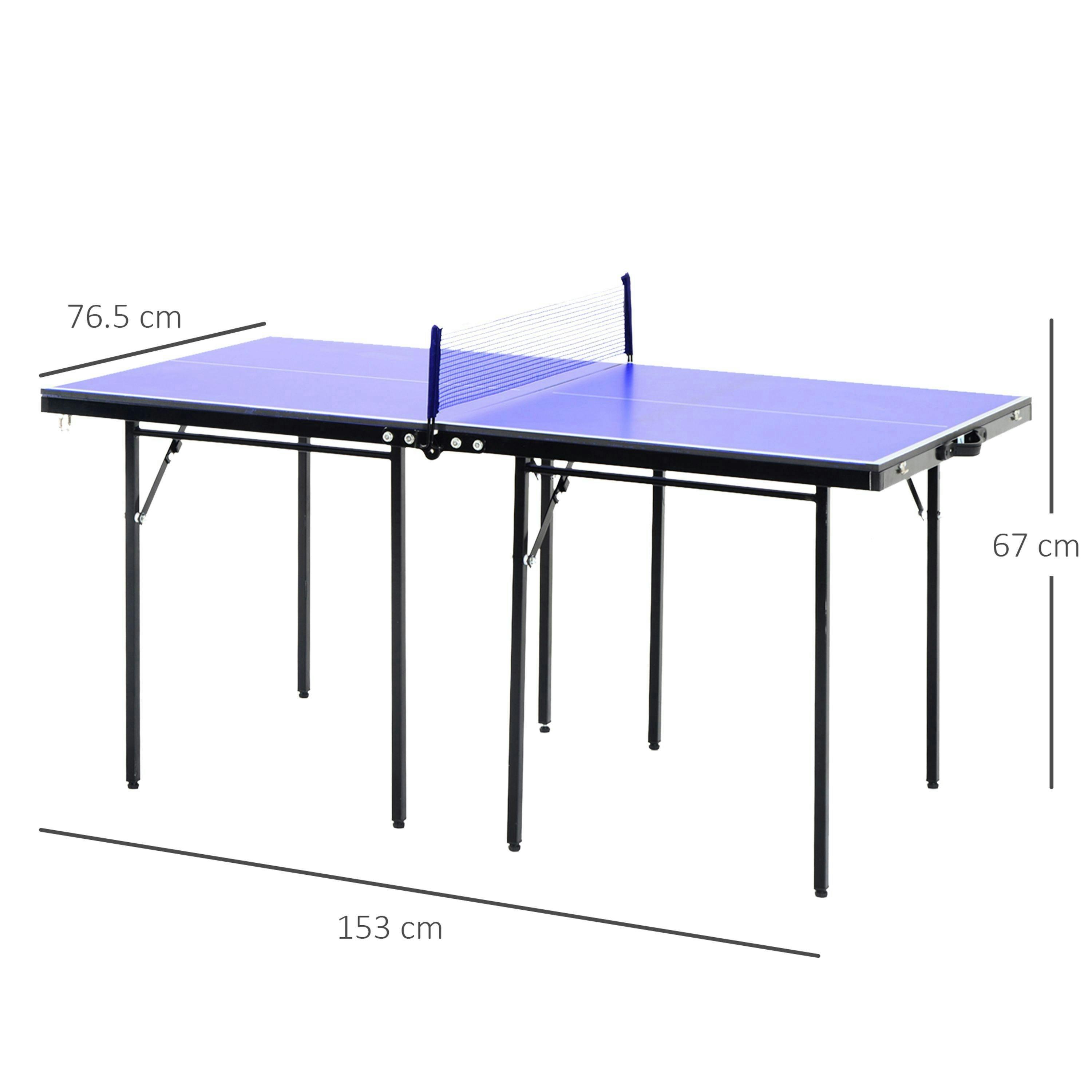 HOMCOM Folding Mini Table Tennis Portable Ping Pong Set Games Play Sport w/ Net , view 3 of 5