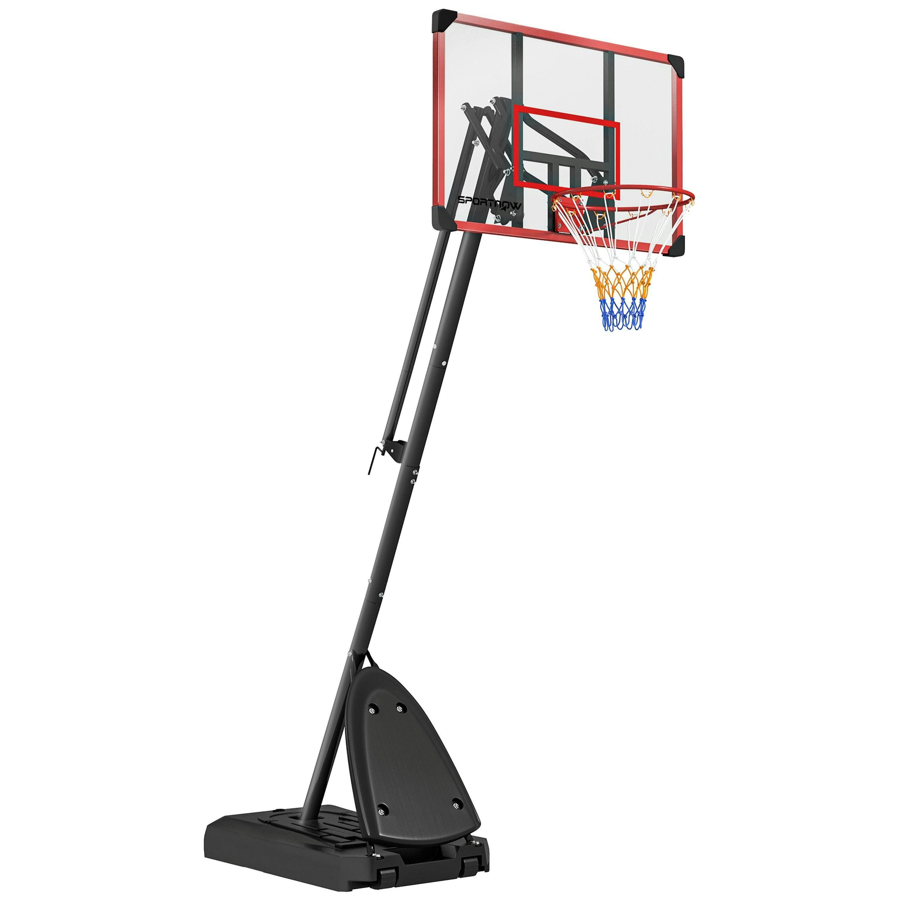 SPORTNOW Adjustable Basketball Hoop with Weighted Base, 2.4-2.9m , view 2 of 6