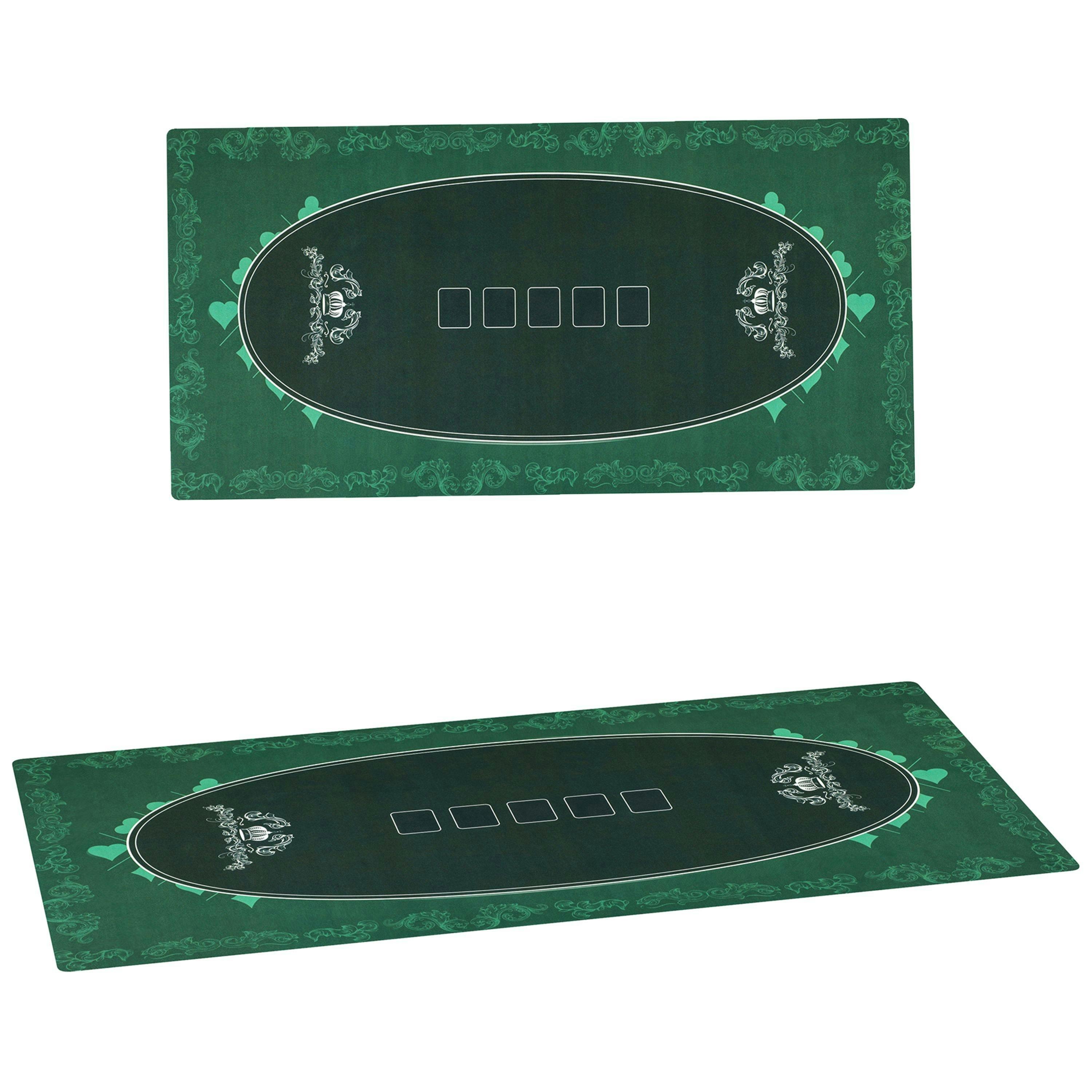 SPORTNOW 239.3 x 115.5 cm Poker Mat 12 Player Water-Resistant, Green , view 2 of 5