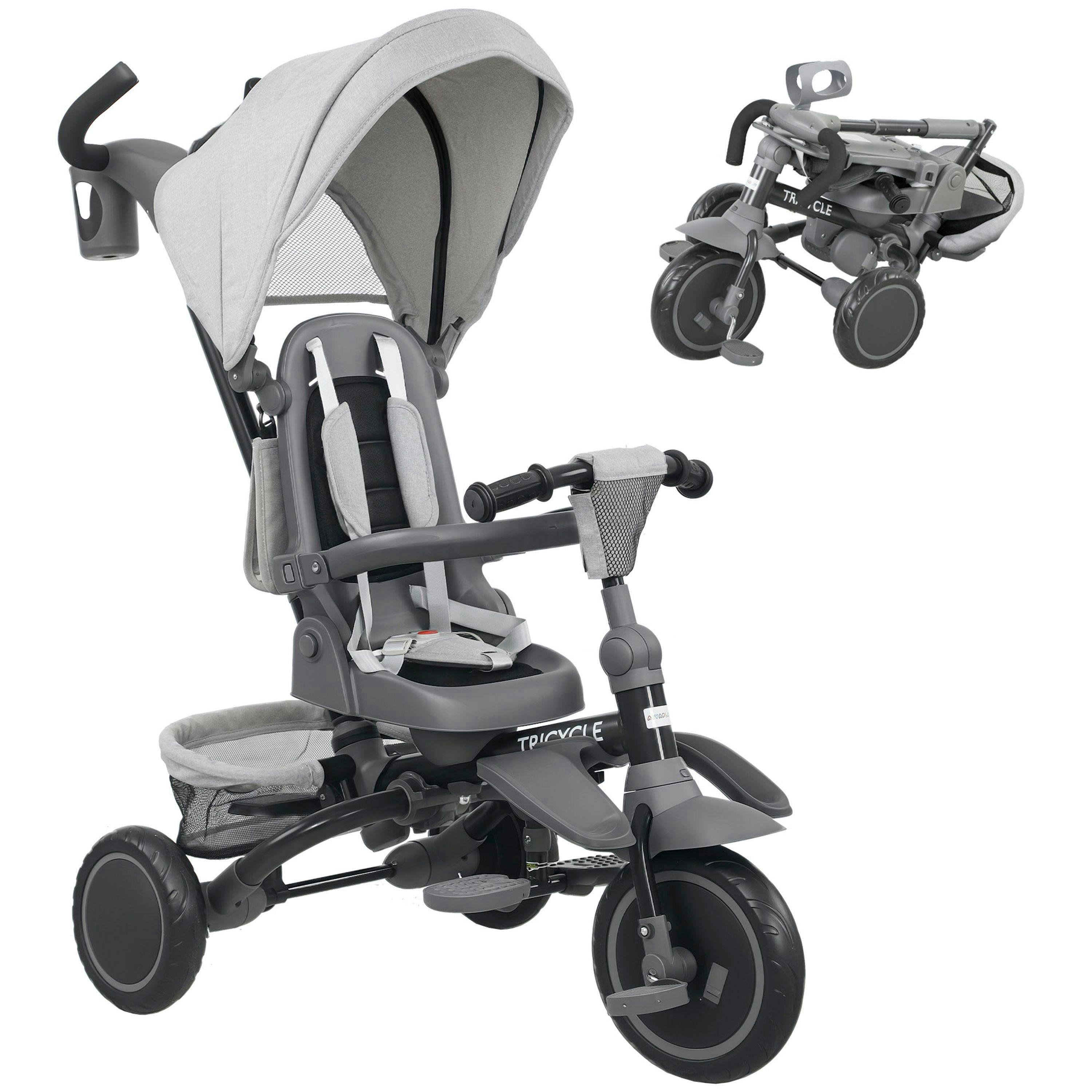 AIYAPLAY 6 in 1 Kids Trike, Toddler Tricycle with Parent Handle , view 2 of 5