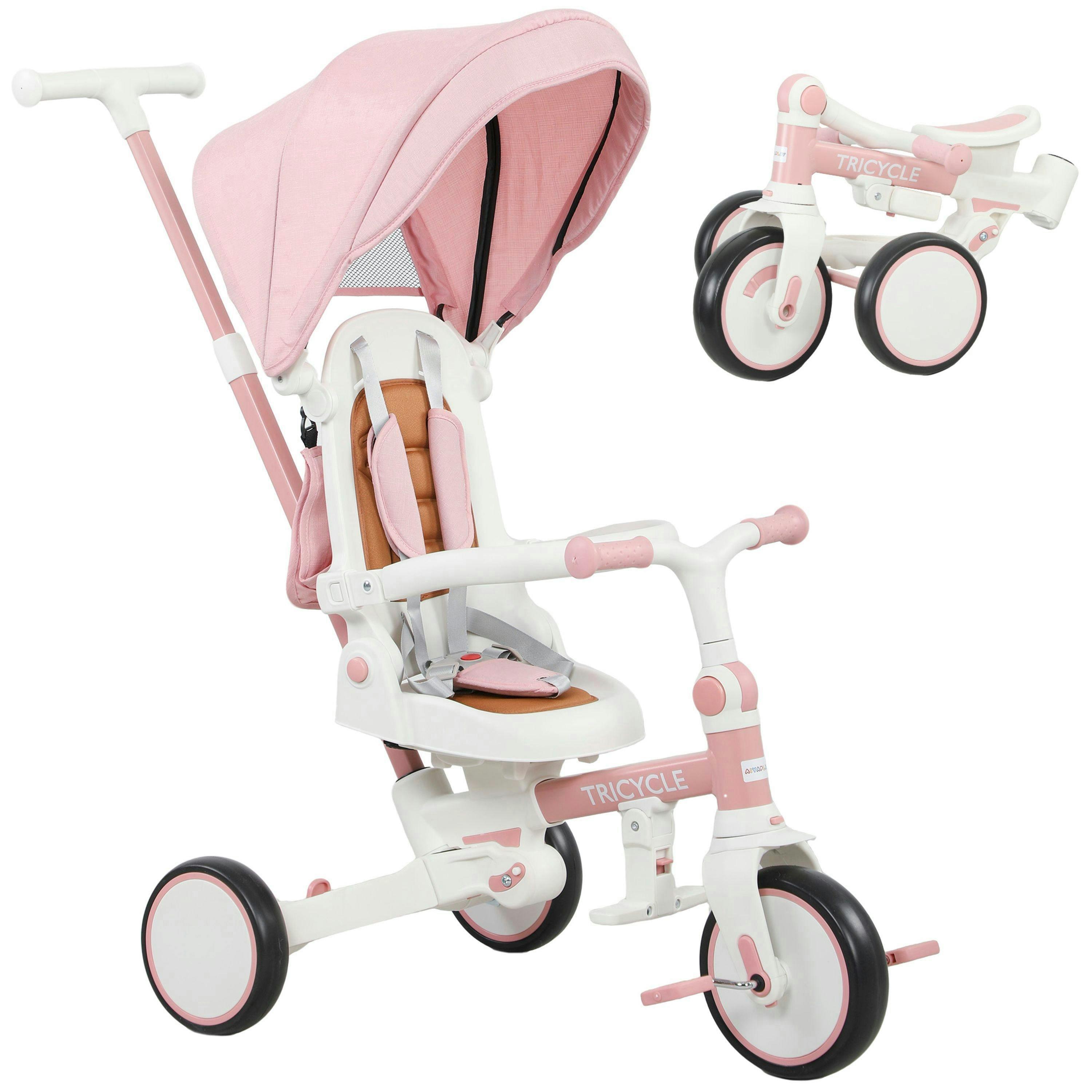 AIYAPLAY 5 in 1 Foldable Kids Trike, Toddler Tricycle for 1-3 Years , view 2 of 5