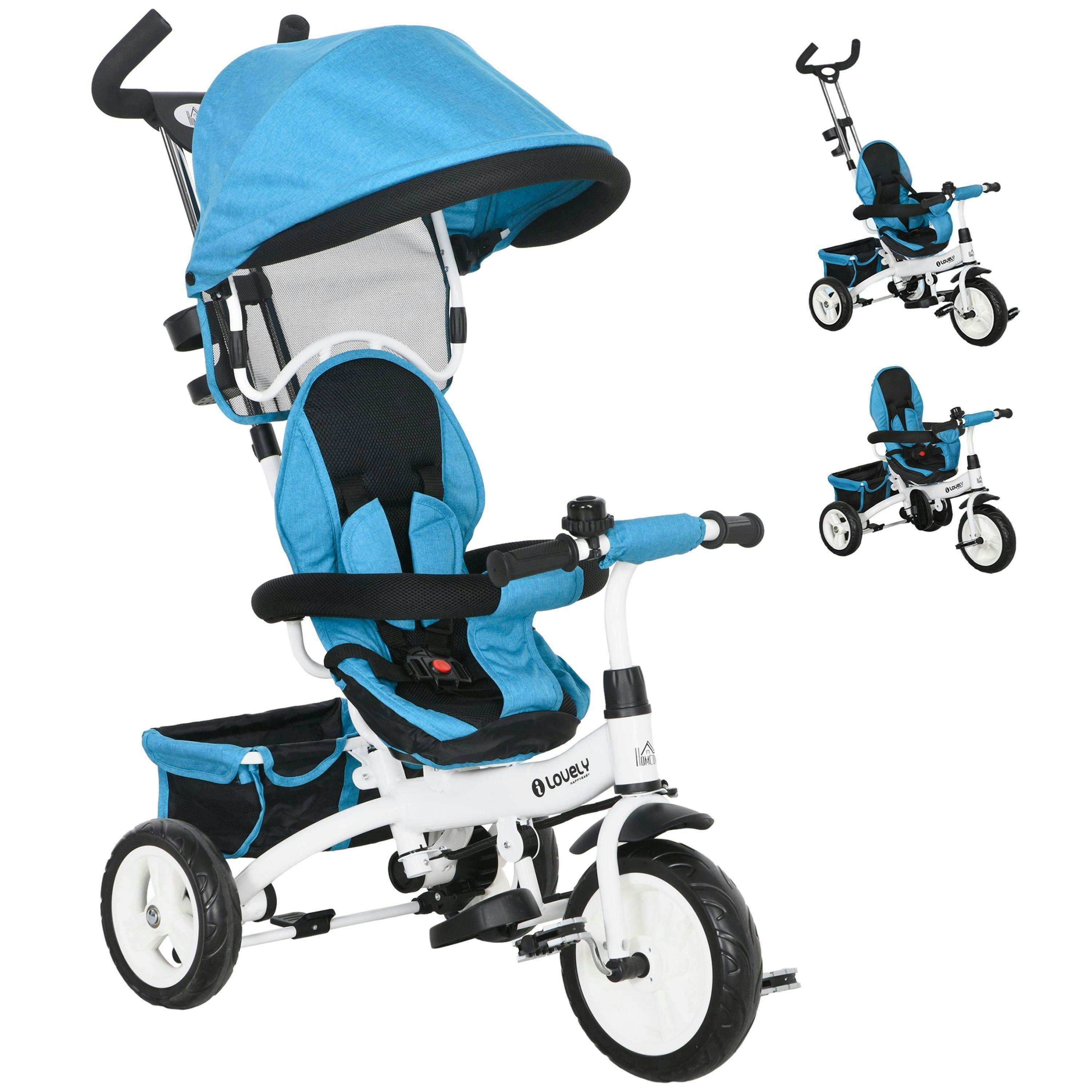 HOMCOM 6 in 1 Kids Trike, Stroller with Parent Handle , view 2 of 5