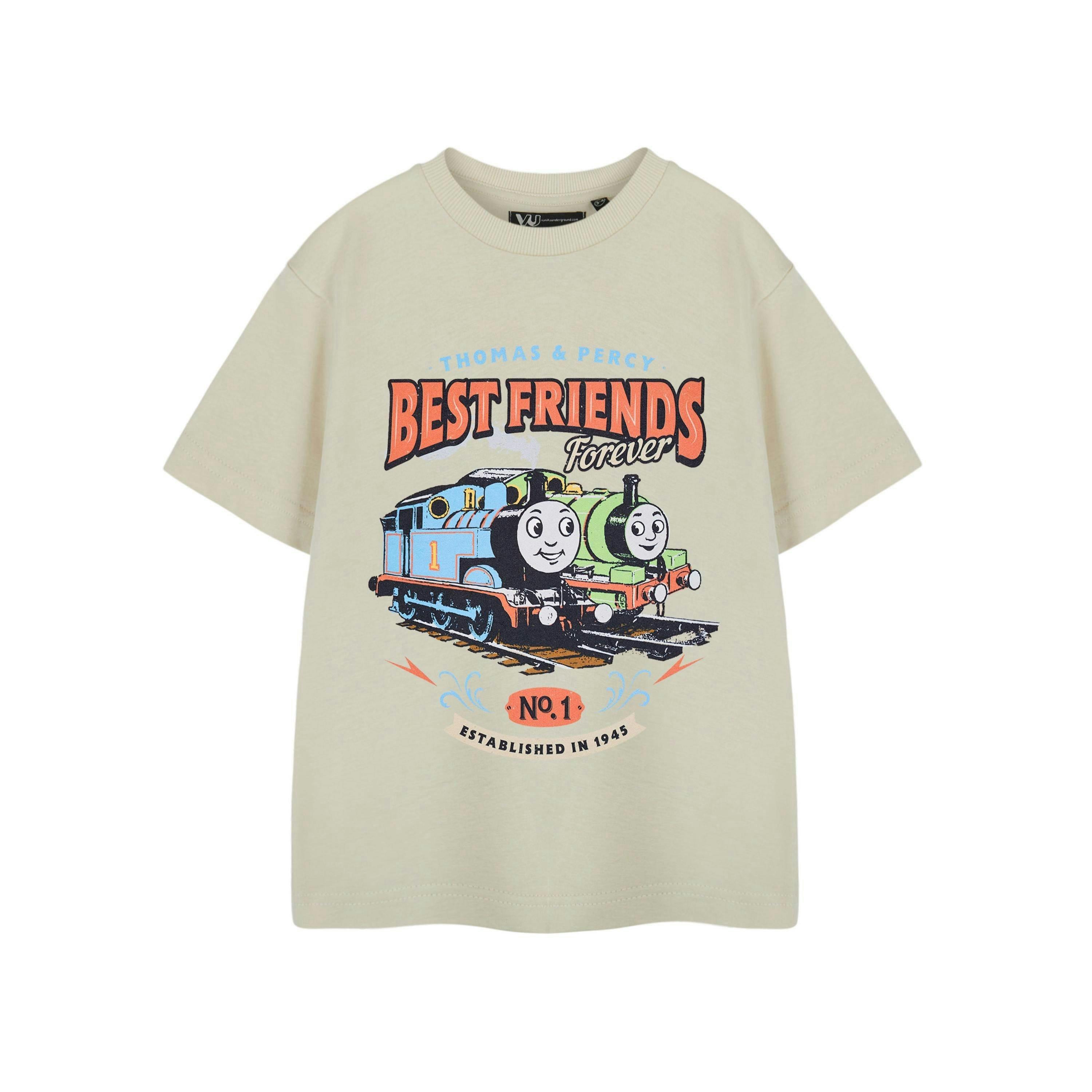 Thomas and Friends Boys Beige Best Friends Short Sleeved T-Shirt by Vanilla Underground , view 1 of 1