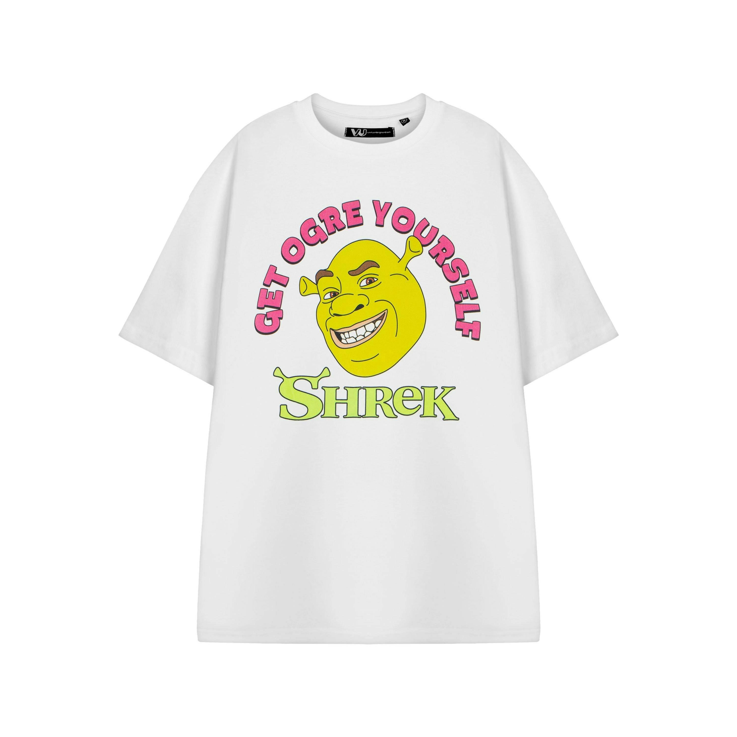 Shrek Unisex White Get Ogre Yourself Short Sleeved T-Shirt by Vanilla Underground , view 1 of 1
