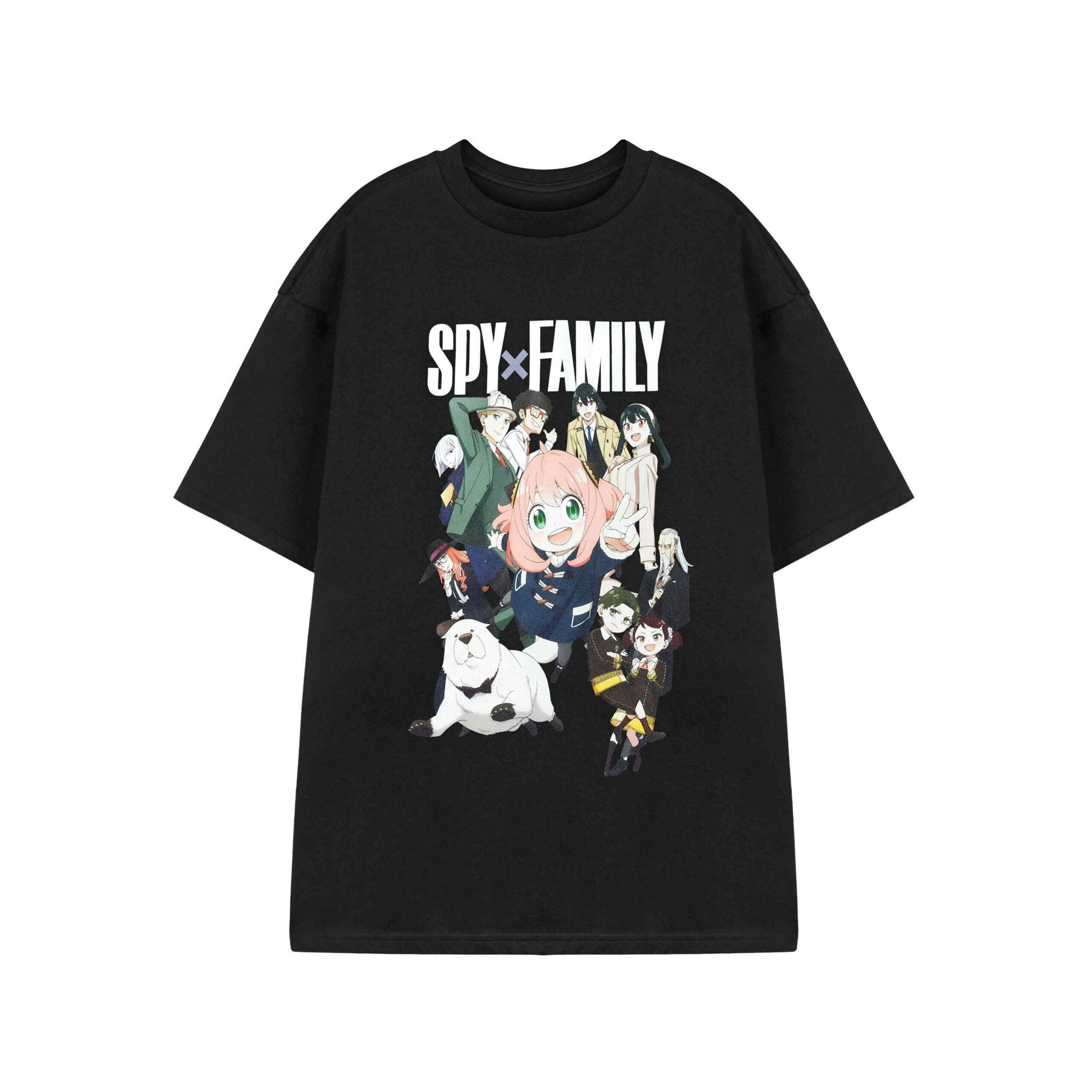 Spy Family Unisex Black Peace Short Sleeved T-Shirt by Vanilla Underground , view 1 of 1