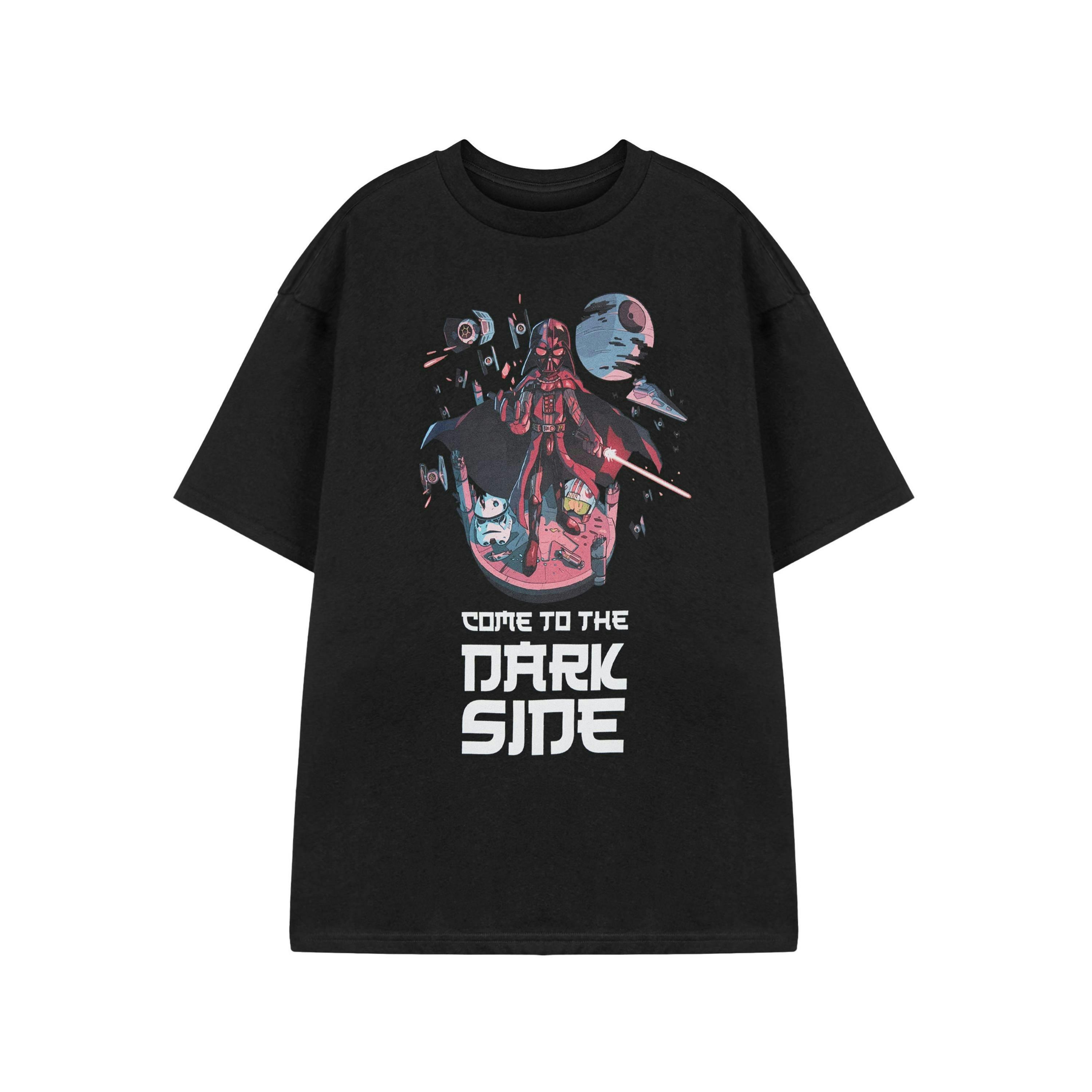Star Wars Mens Black Come To The Dark Side Short Sleeved T-Shirt by Vanilla Underground , view 1 of 1