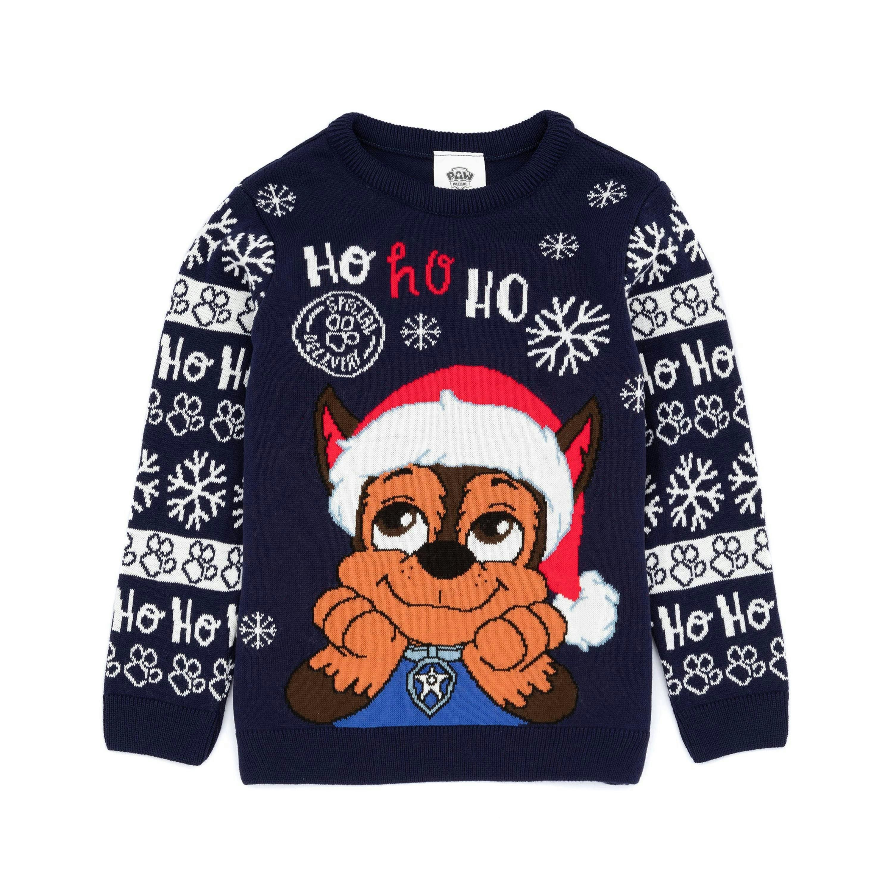 Paw Patrol Boys Blue Chase Christmas Jumper by Vanilla Underground , view 1 of 1