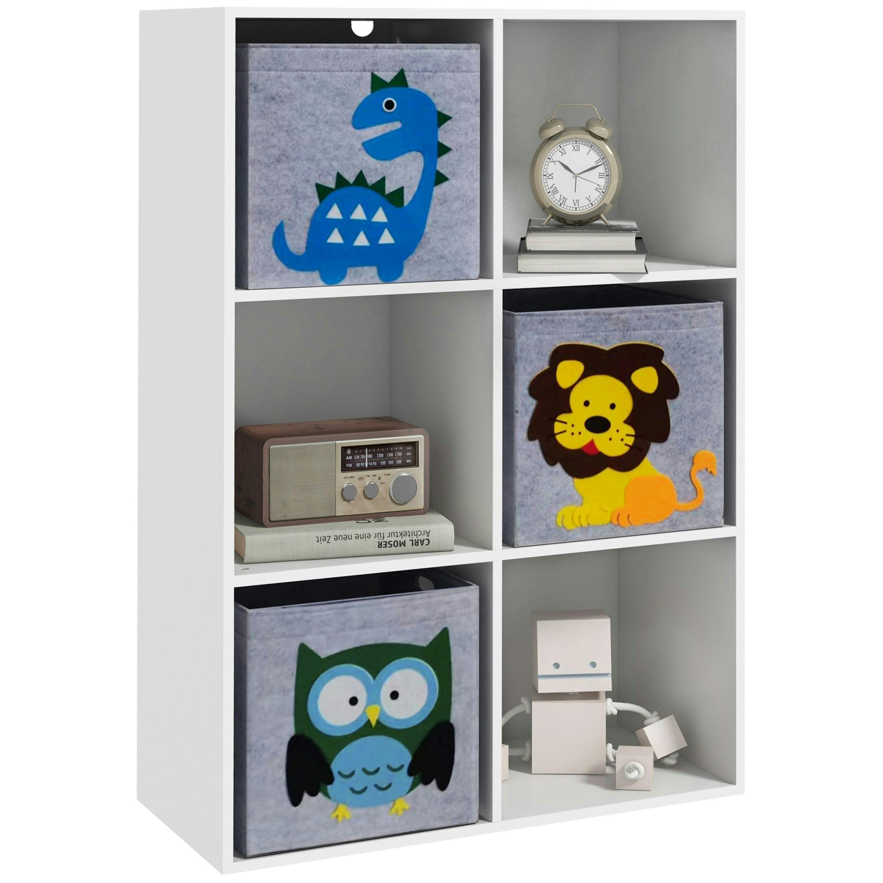 ZONEKIZ Toy Organiser Storage Unit Three Drawers White , view 2 of 6