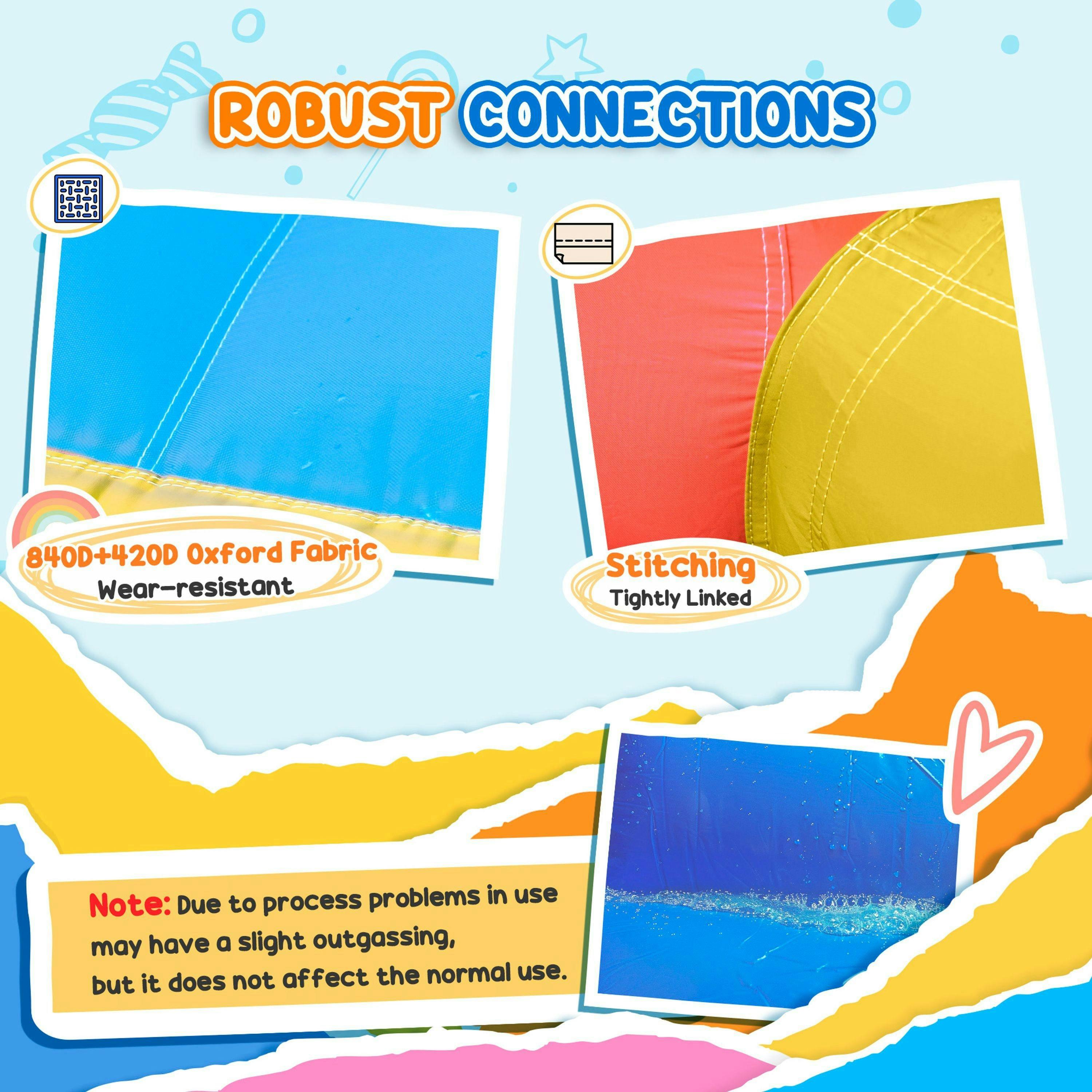 Outsunny Bouncy Castle with Slide Pool Rocket Trampoline w/ Carrybag, Blower , view 6 of 6