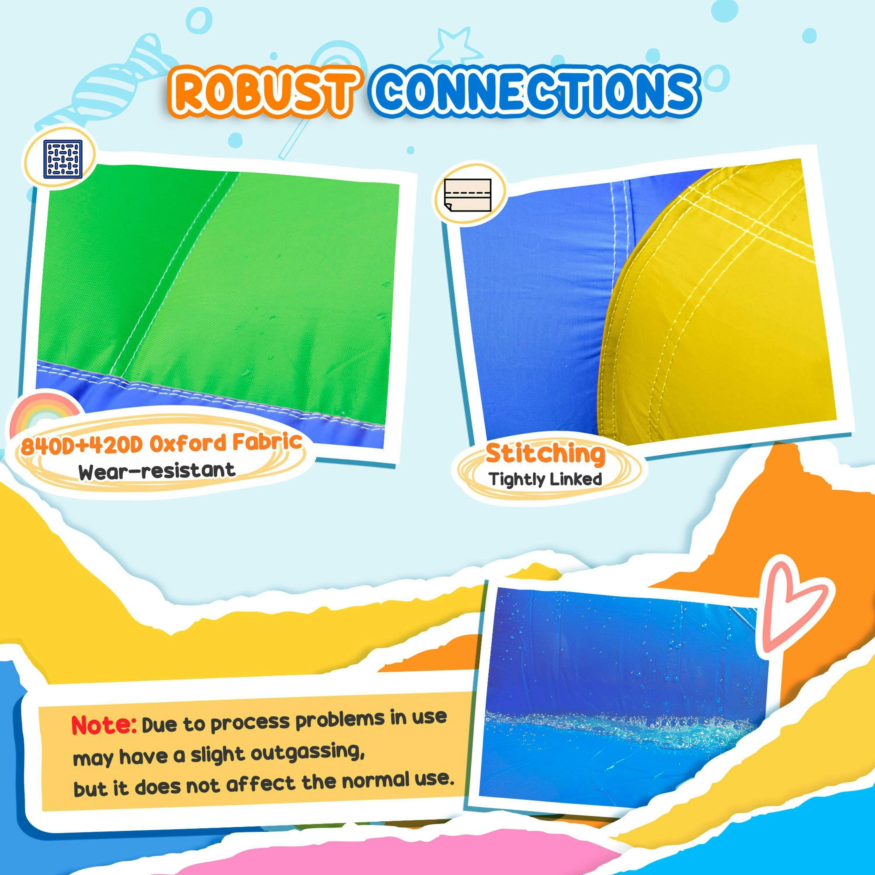 Outsunny Kids Inflatable Bouncy Castle 6 in 1 Water Slide Water Gun , view 6 of 6