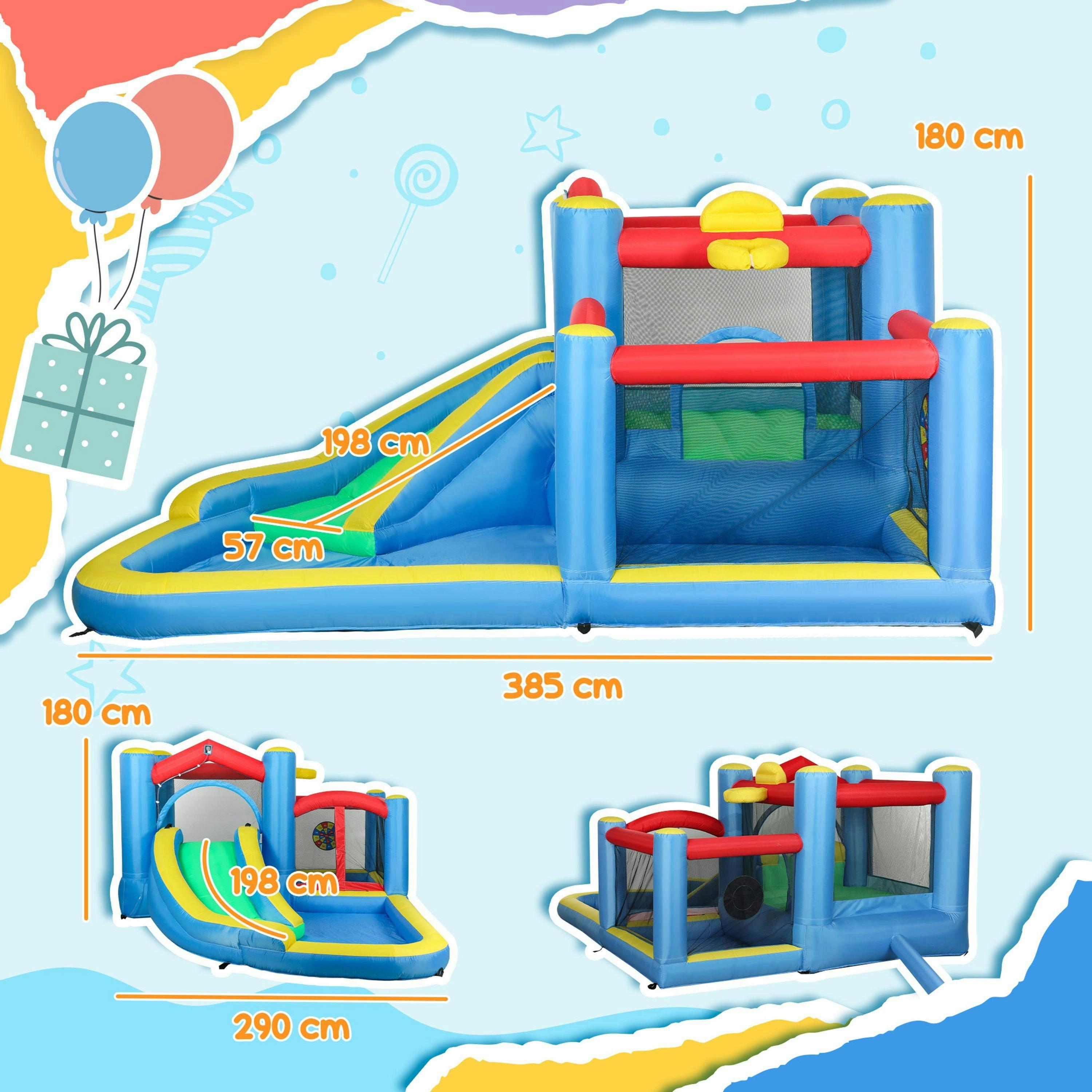 AIYAPLAY Inflatable Bouncy Castle with 550W Blower, 385 x 290 x 180 cm , view 3 of 6