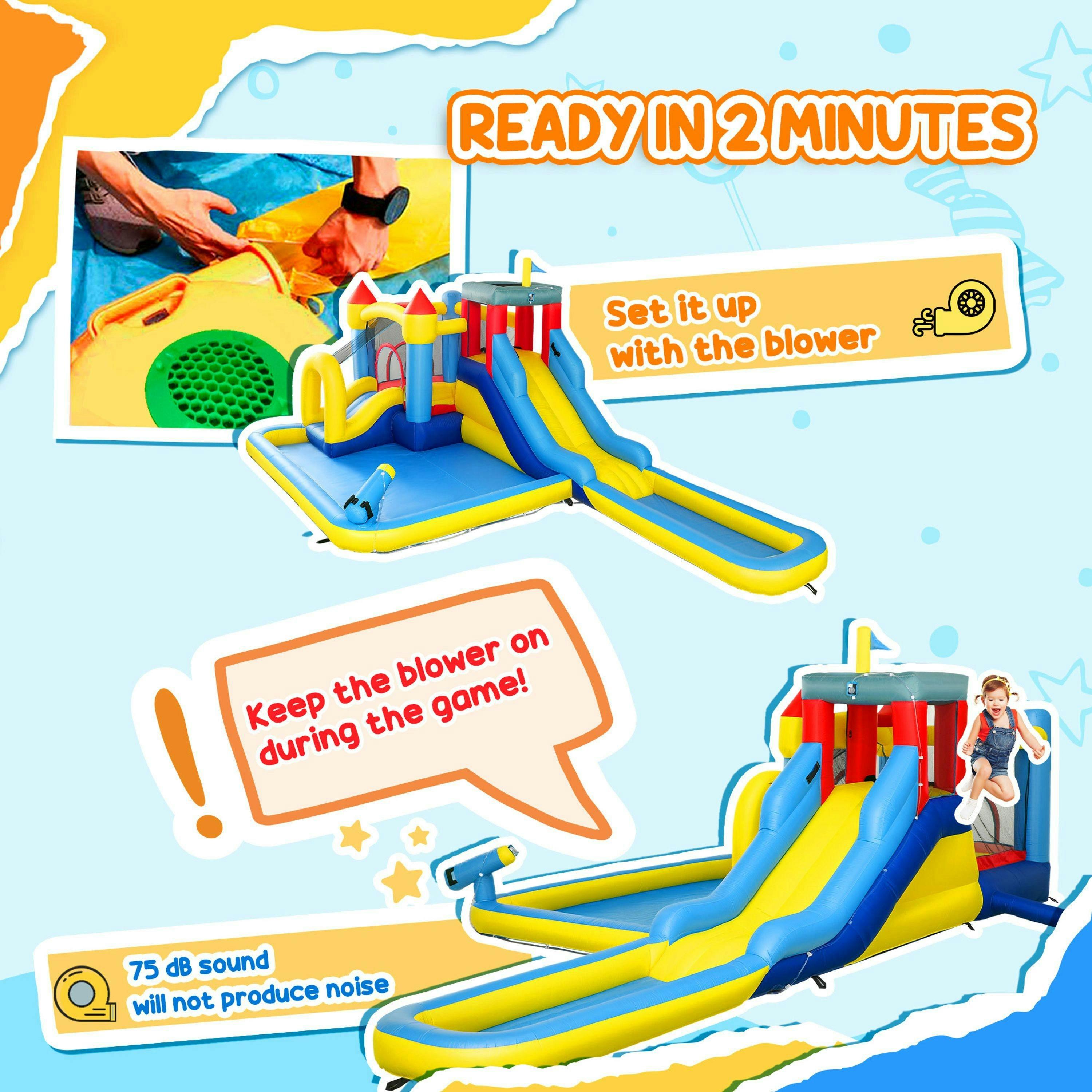 AIYAPLAY Inflatable Bouncy Castle, Water Bounce House 6 in 1 with Blower , view 6 of 6