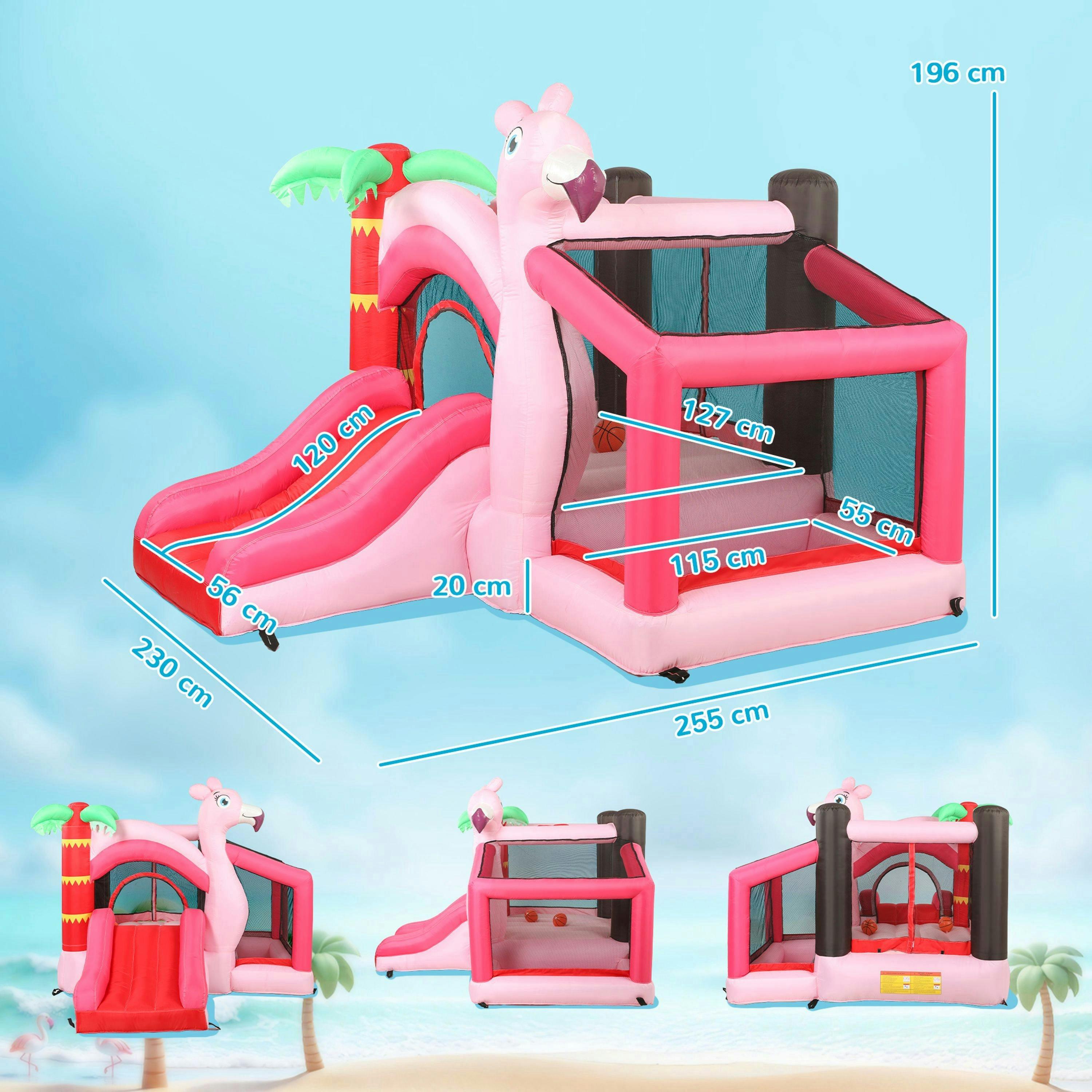 AIYAPLAY Kids Inflatable Bounce House with Blower for Indoor Outdoor, Pink , view 3 of 6