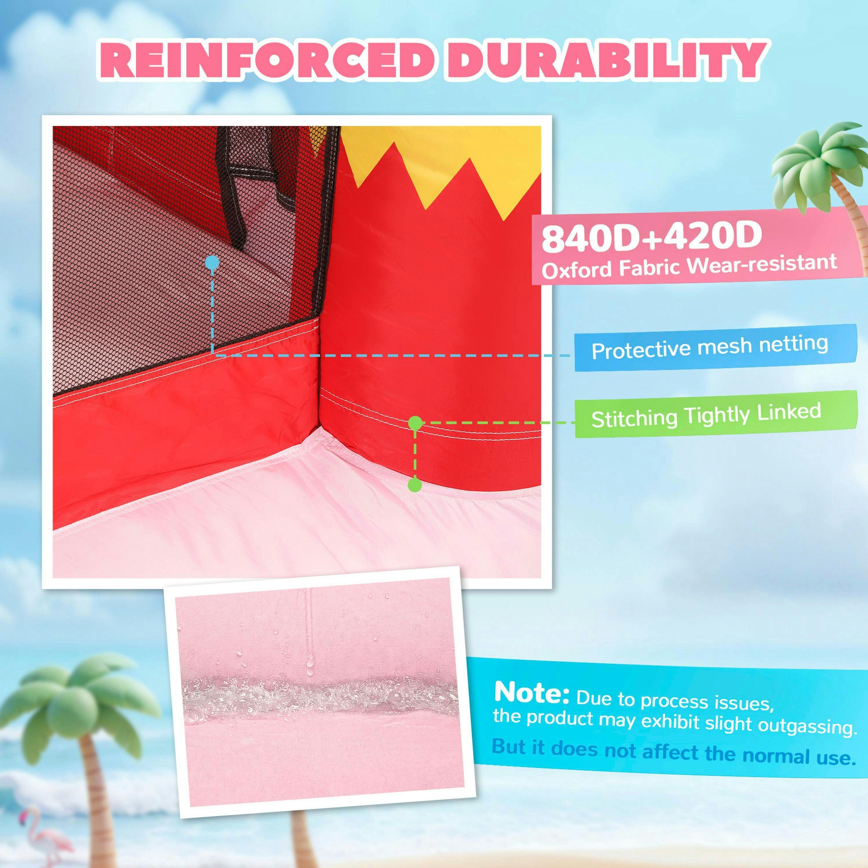 AIYAPLAY Kids Inflatable Bounce House with Blower for Indoor Outdoor, Pink , view 5 of 6