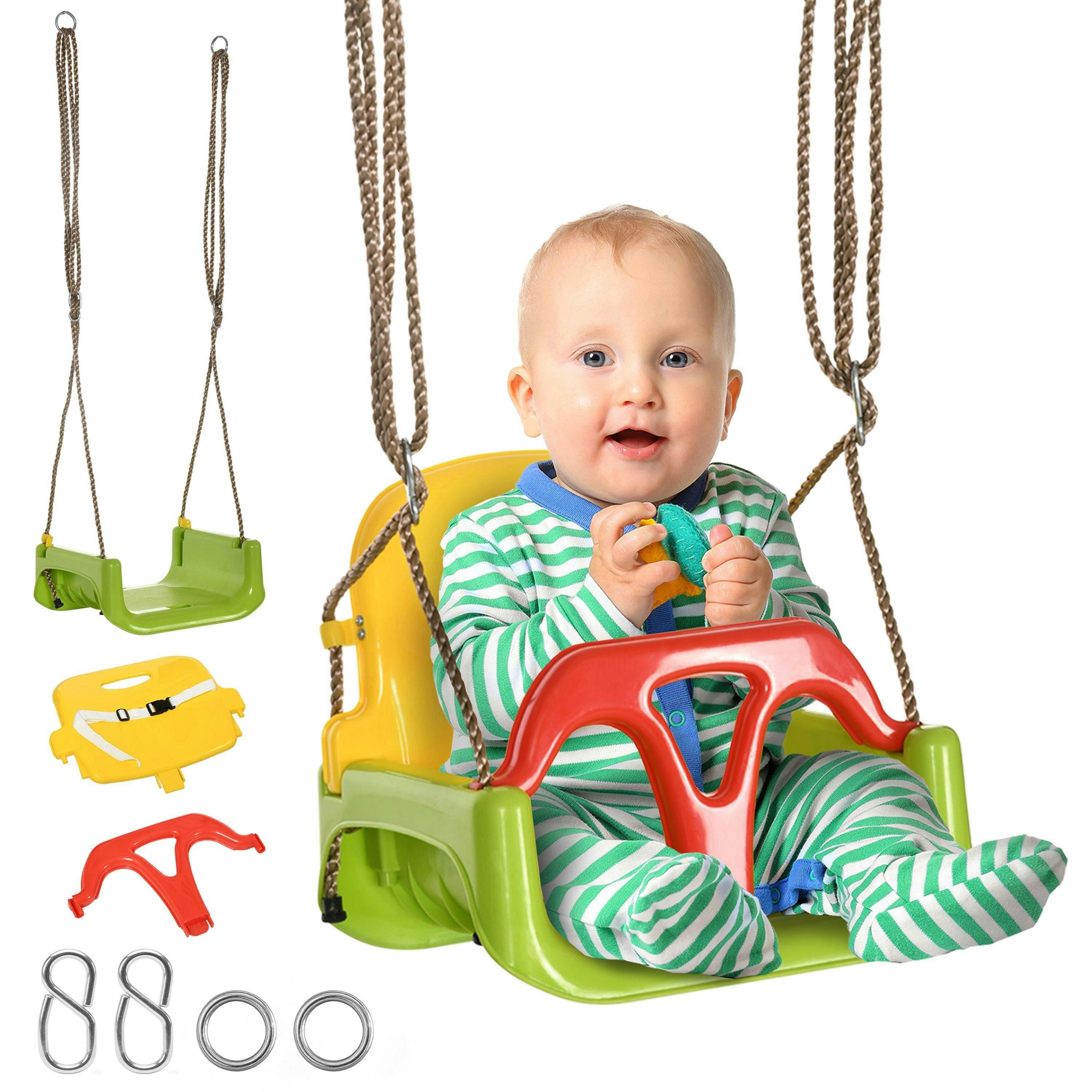 Outsunny 3 in 1 Kids Swing Seat, Adjustable Toddler Swing Chair , view 2 of 6