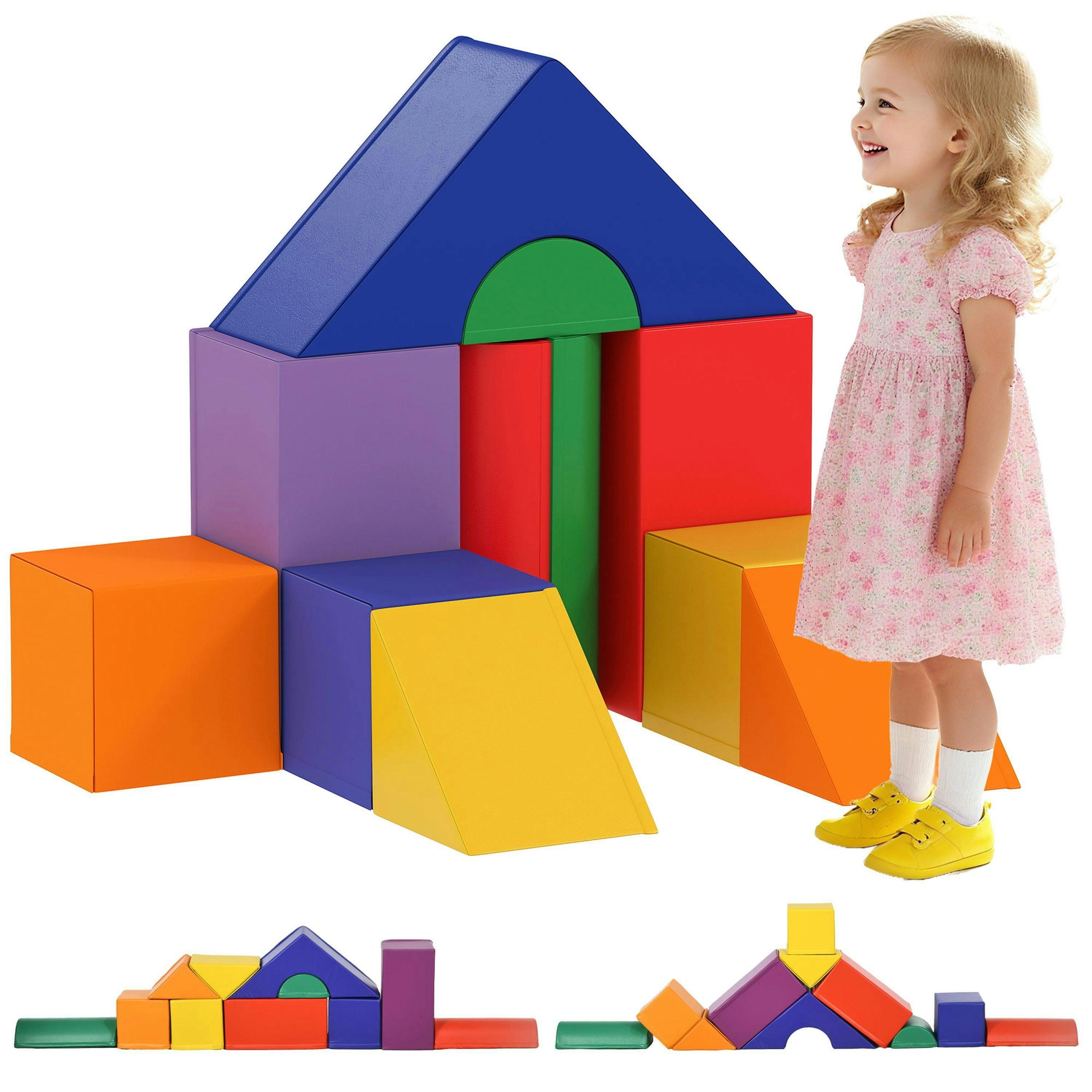 HOMCOM 11-Piece Soft Play Equipment for Toddlers, Soft Play Set , view 2 of 6