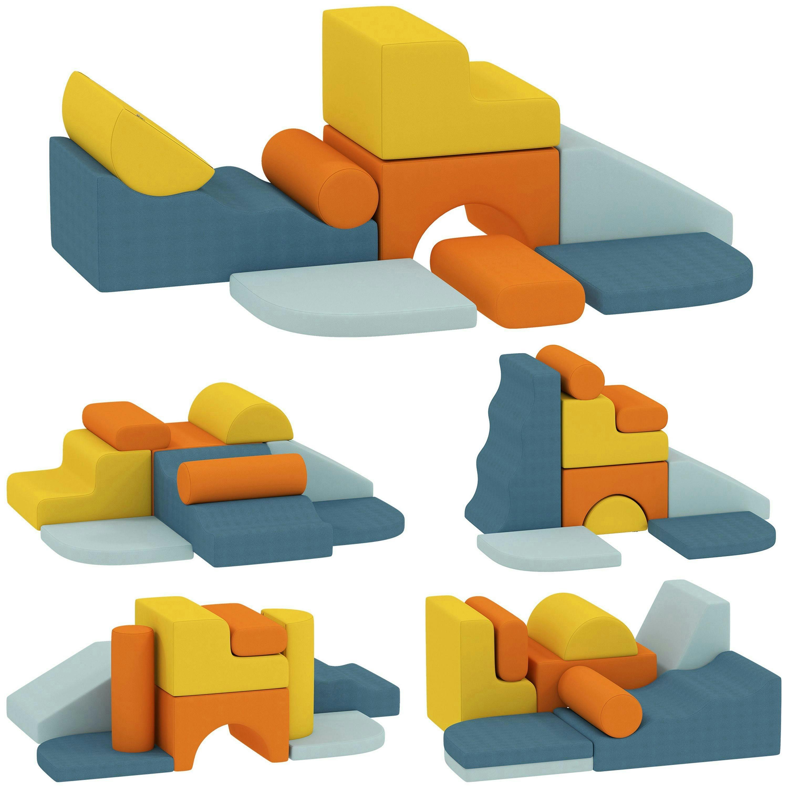 AIYAPLAY 9-Piece Soft Play Set with Detachable Cover for Kids Motor Skills , view 2 of 6