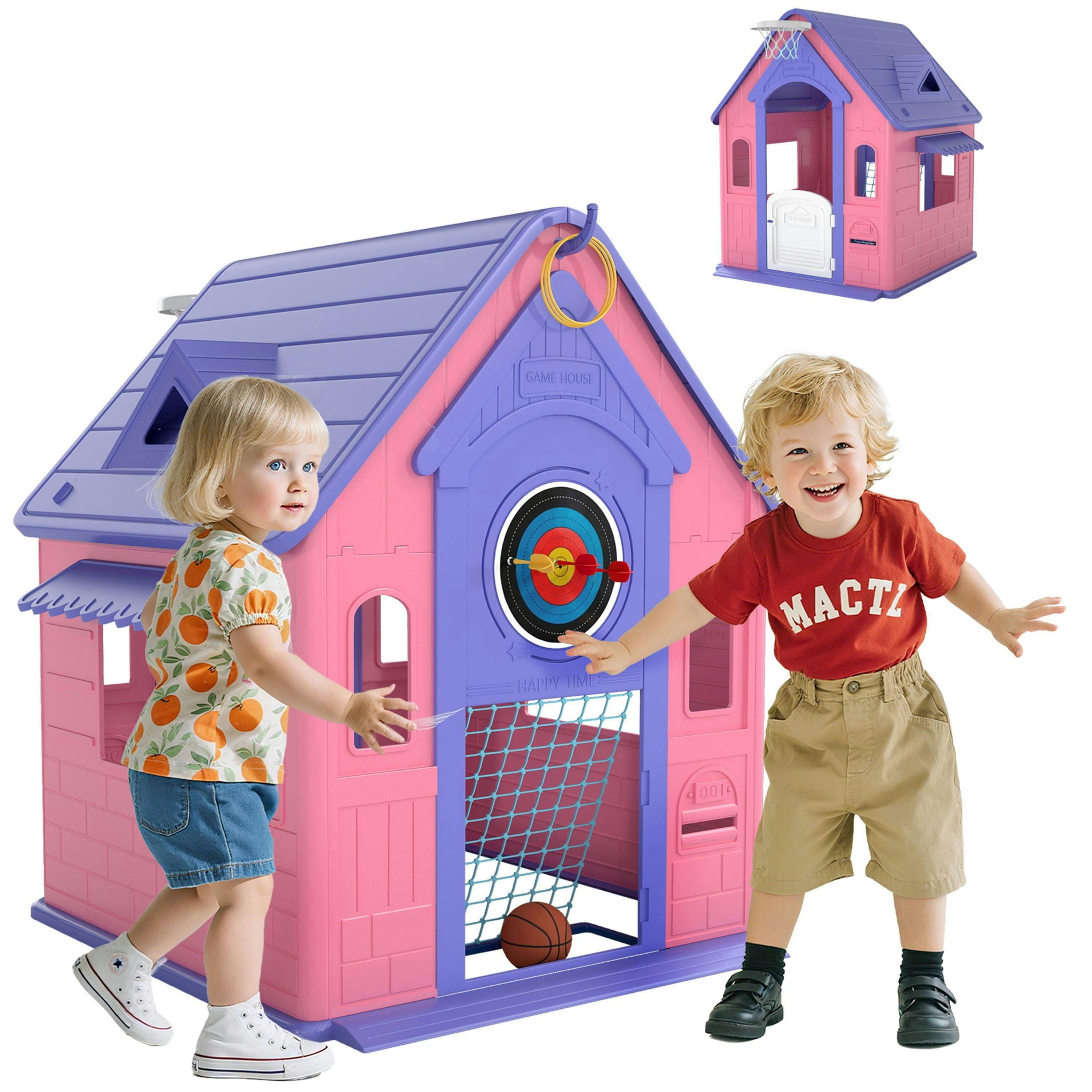 AIYAPLAY Playhouse for Kids Outdoor Indoor, 5 in 1 Garden House , view 2 of 6