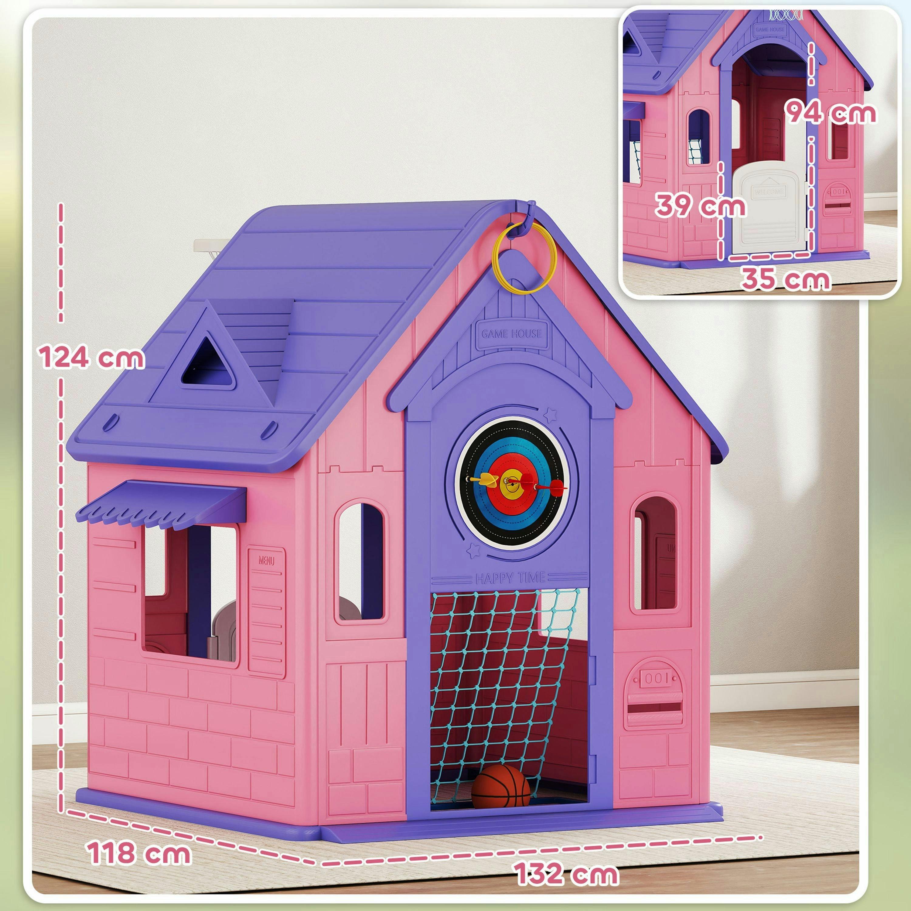 AIYAPLAY Playhouse for Kids Outdoor Indoor, 5 in 1 Garden House , view 3 of 6