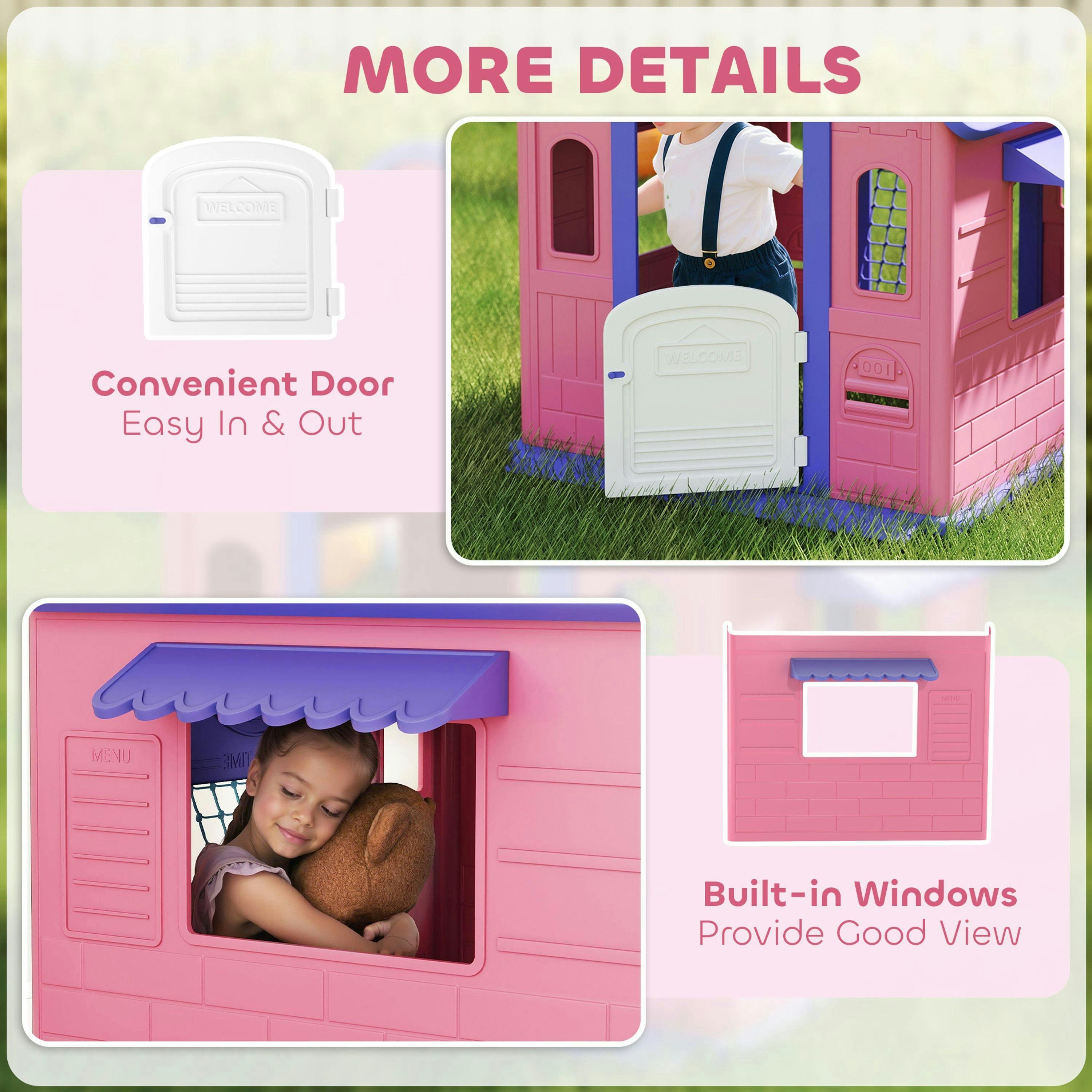 AIYAPLAY Playhouse for Kids Outdoor Indoor, 5 in 1 Garden House , view 6 of 6