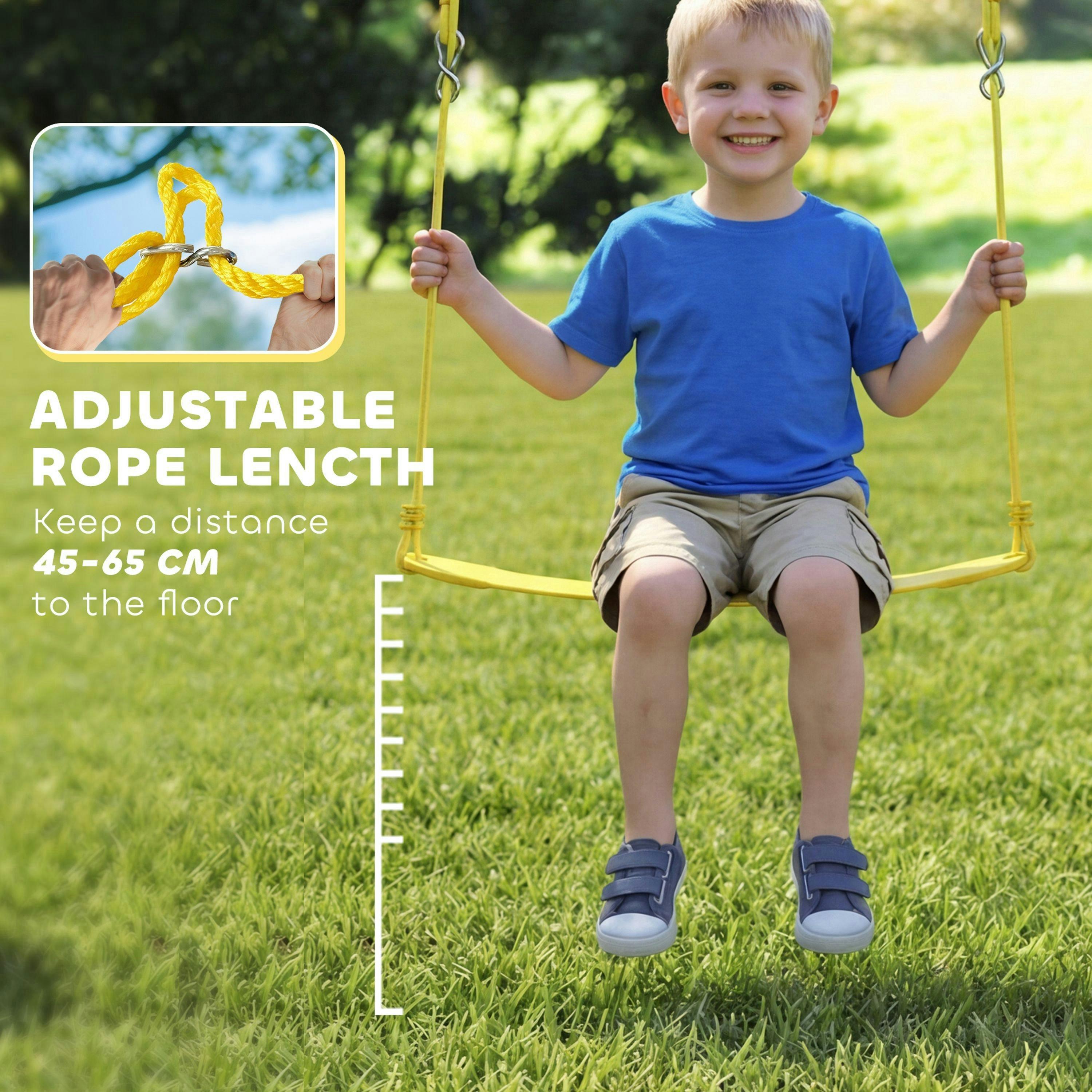 AIYAPLAY Kids Swing Set with Double Swings, Metal Frame, 150kg Capacity , view 6 of 6